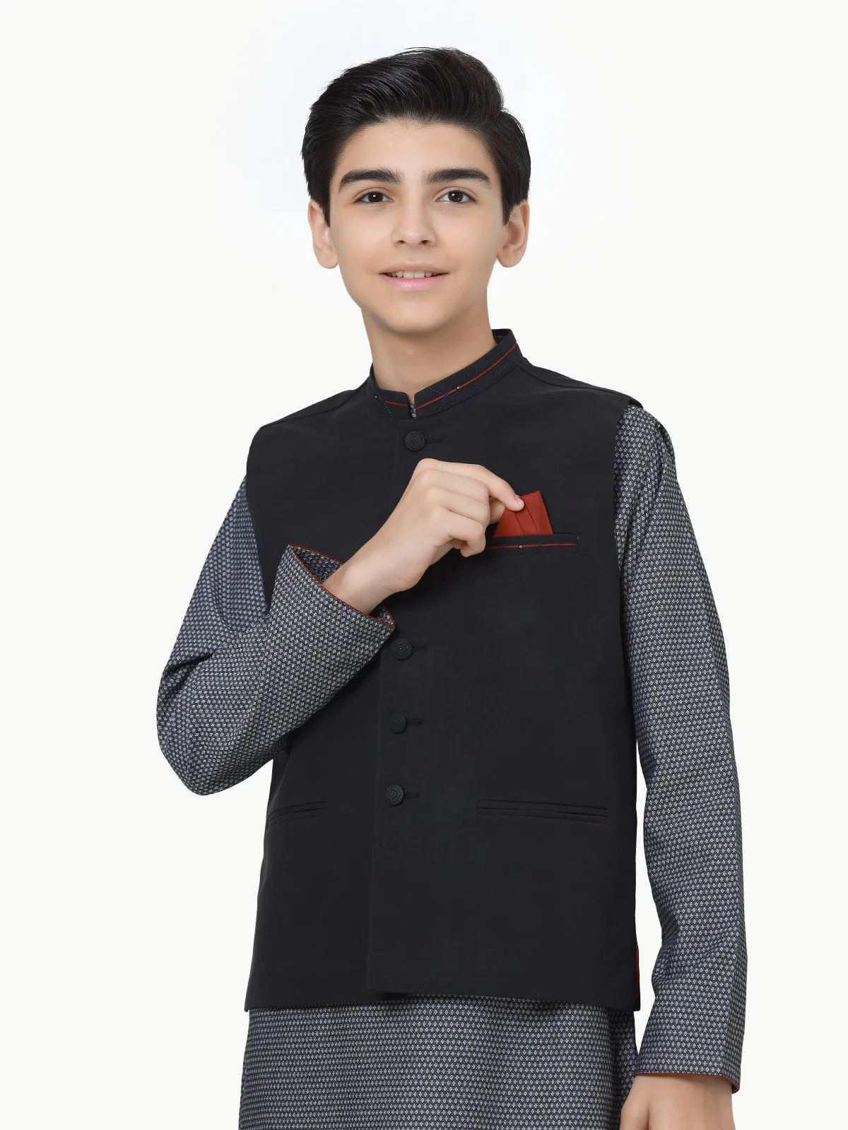 Cotton Waistcoat Suit - EBTWCS22-25178 - Image 2