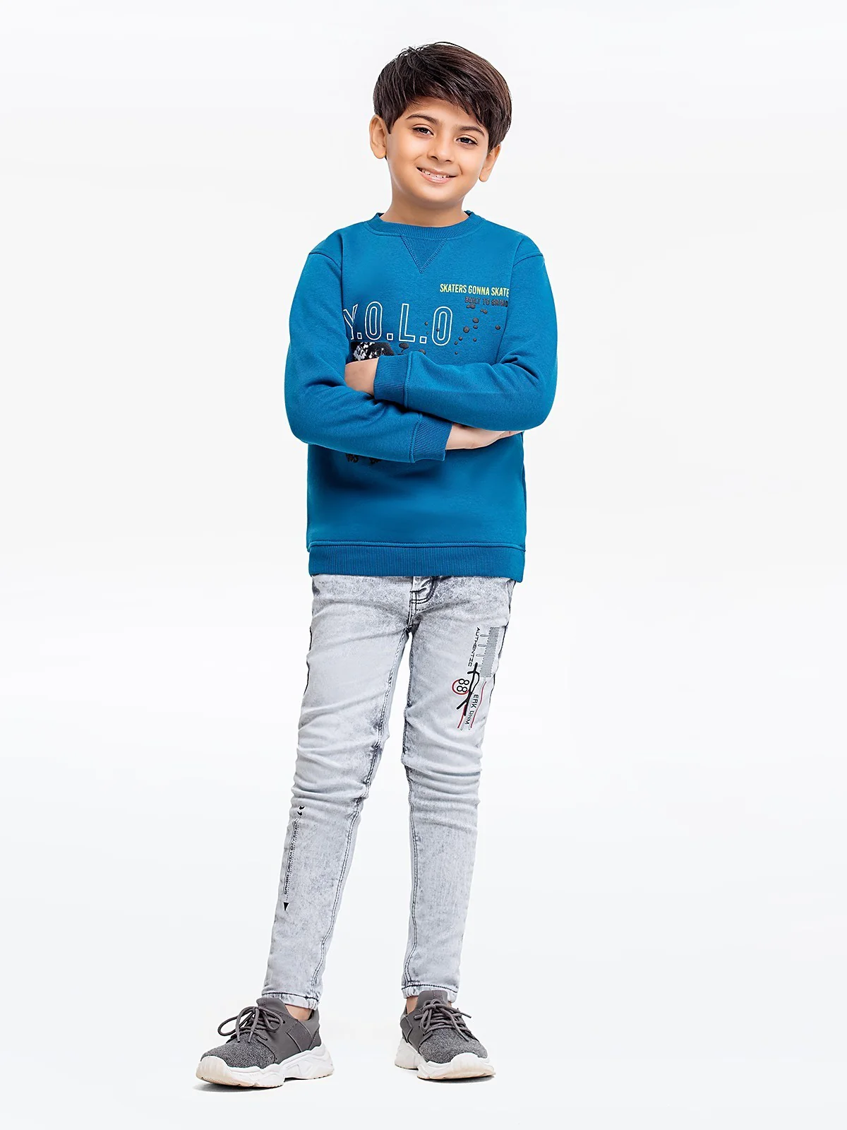 Crew Neck Graphic Sweatshirt - EBTSS23-004 - Image 2