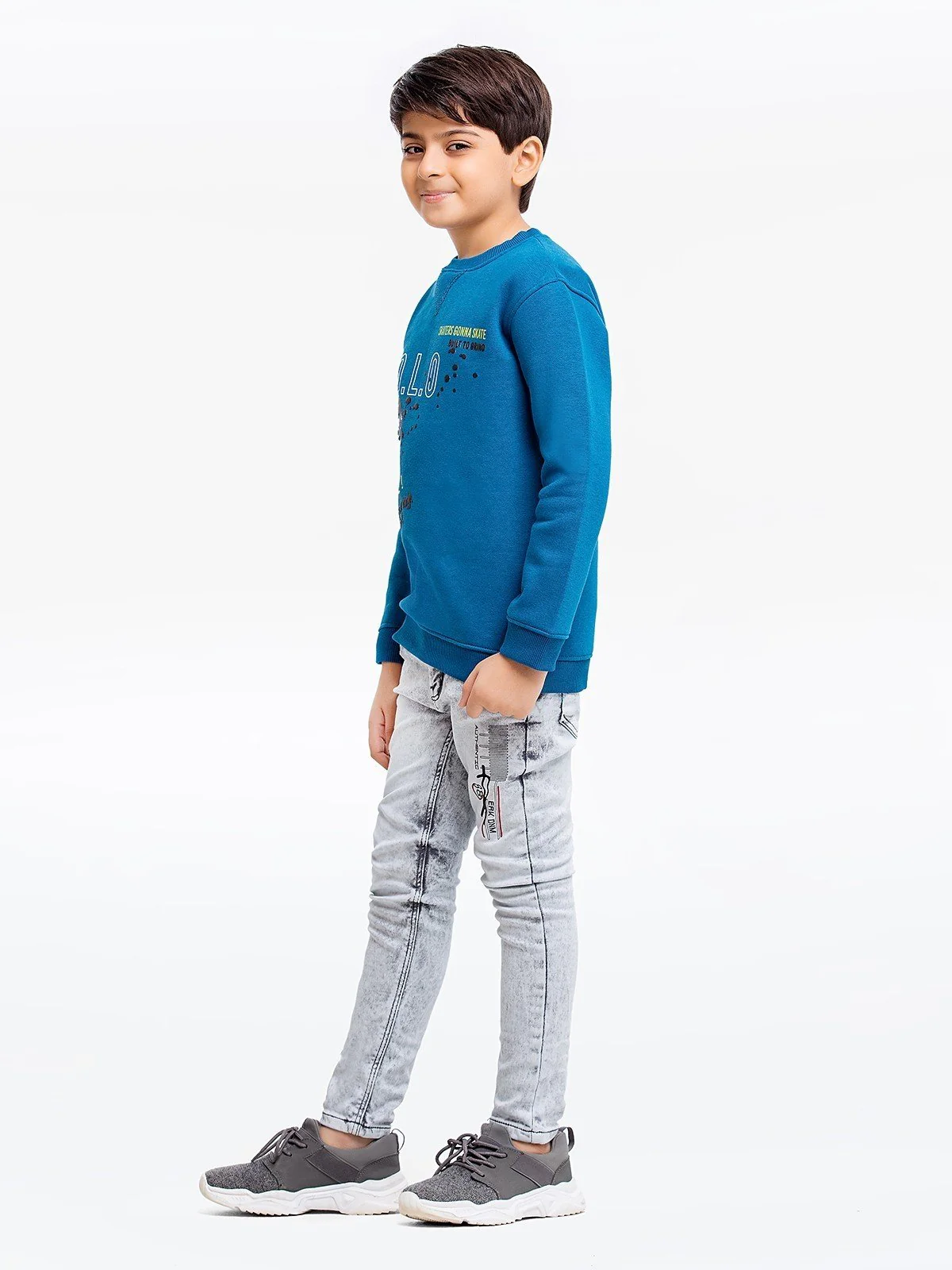 Crew Neck Graphic Sweatshirt - EBTSS23-004 - Image 3