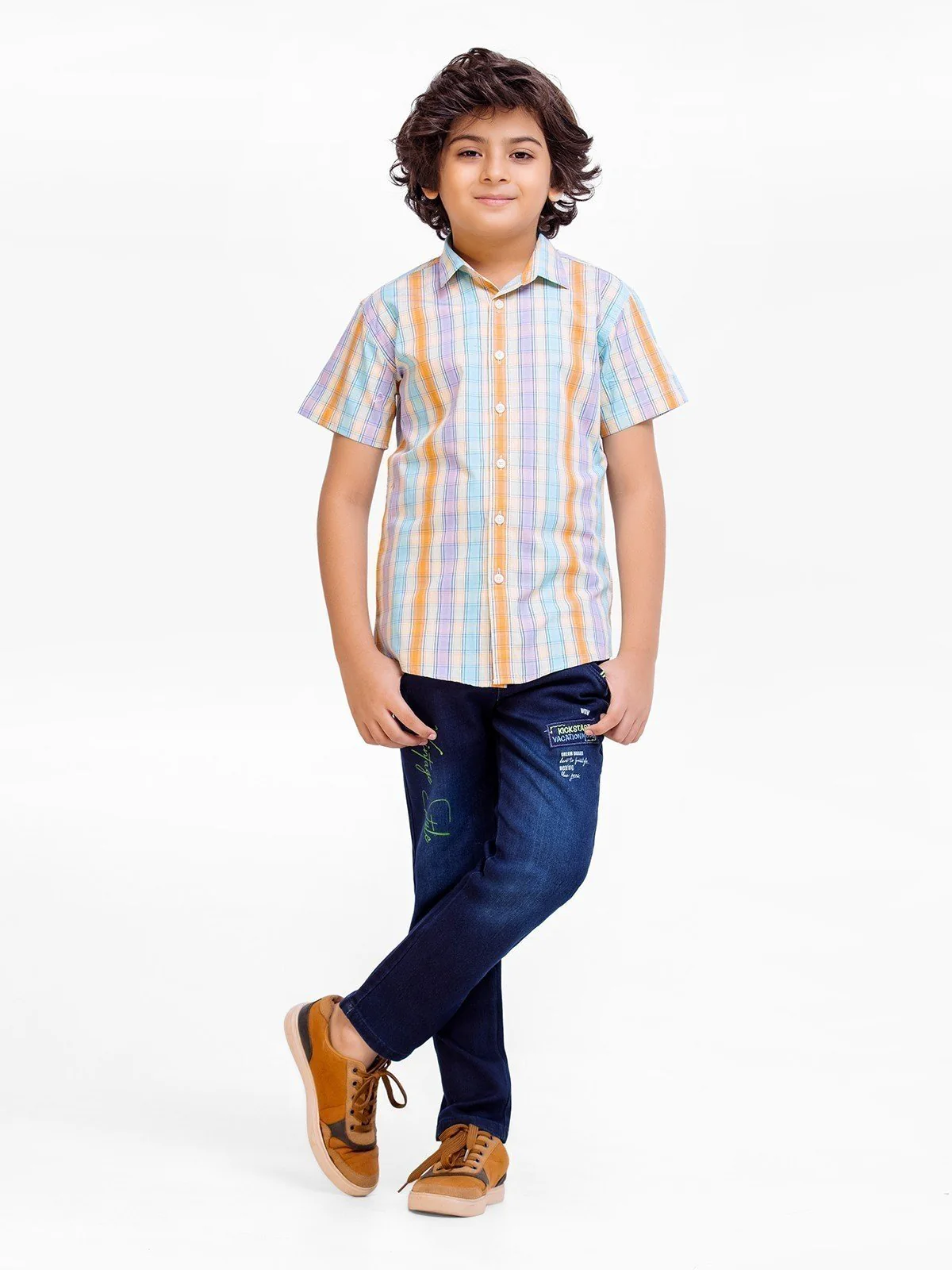 Half Sleeves Striped Shirt - EBTS23-27481