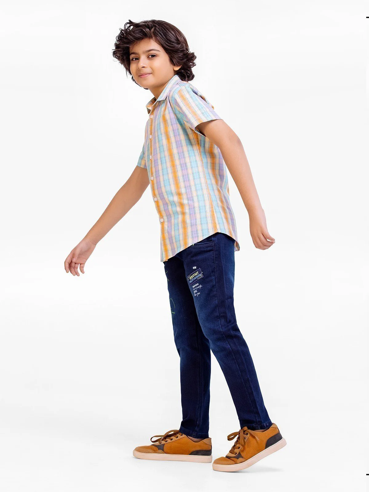 Half Sleeves Striped Shirt - EBTS23-27481 - Image 3
