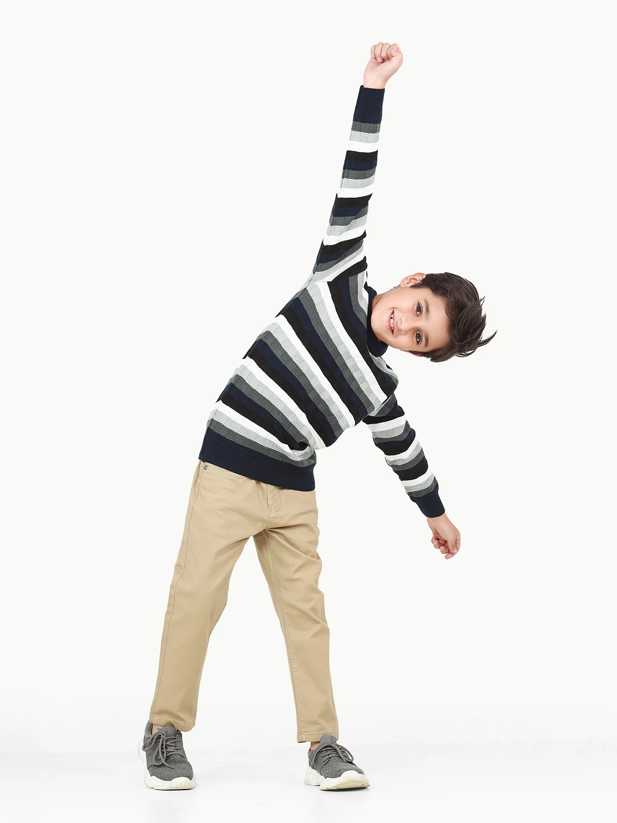 Crew Neck Striped Sweater - EBTSWT22-006 - Image 3