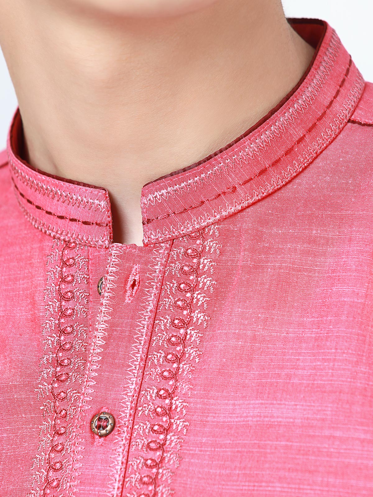 Embroidered Cotton Kurta - EBTK22-3849 - Image 4