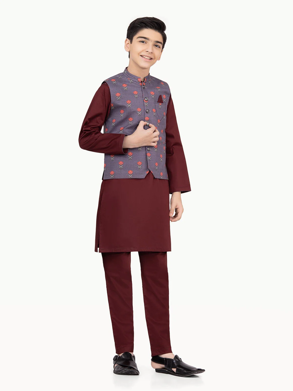 Cotton Waistcoat Suit - EBTWCS22-25158 - Image 3