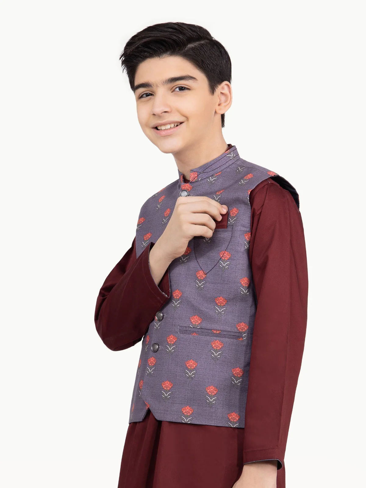 Cotton Waistcoat Suit - EBTWCS22-25158 - Image 7