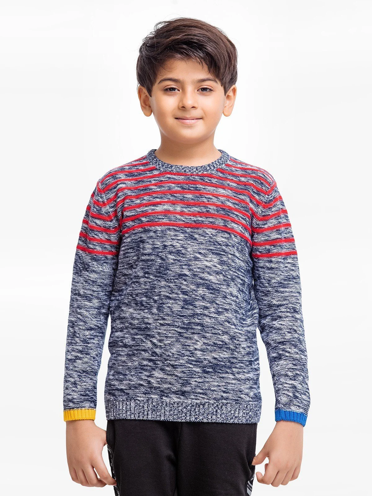 Crew Neck Striped Sweater - EBTSWT22-008 - Image 2