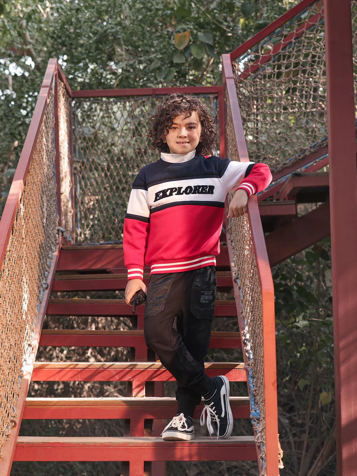 Crew Neck Color-Block Sweatshirt - EBTSS23-009 - Image 2