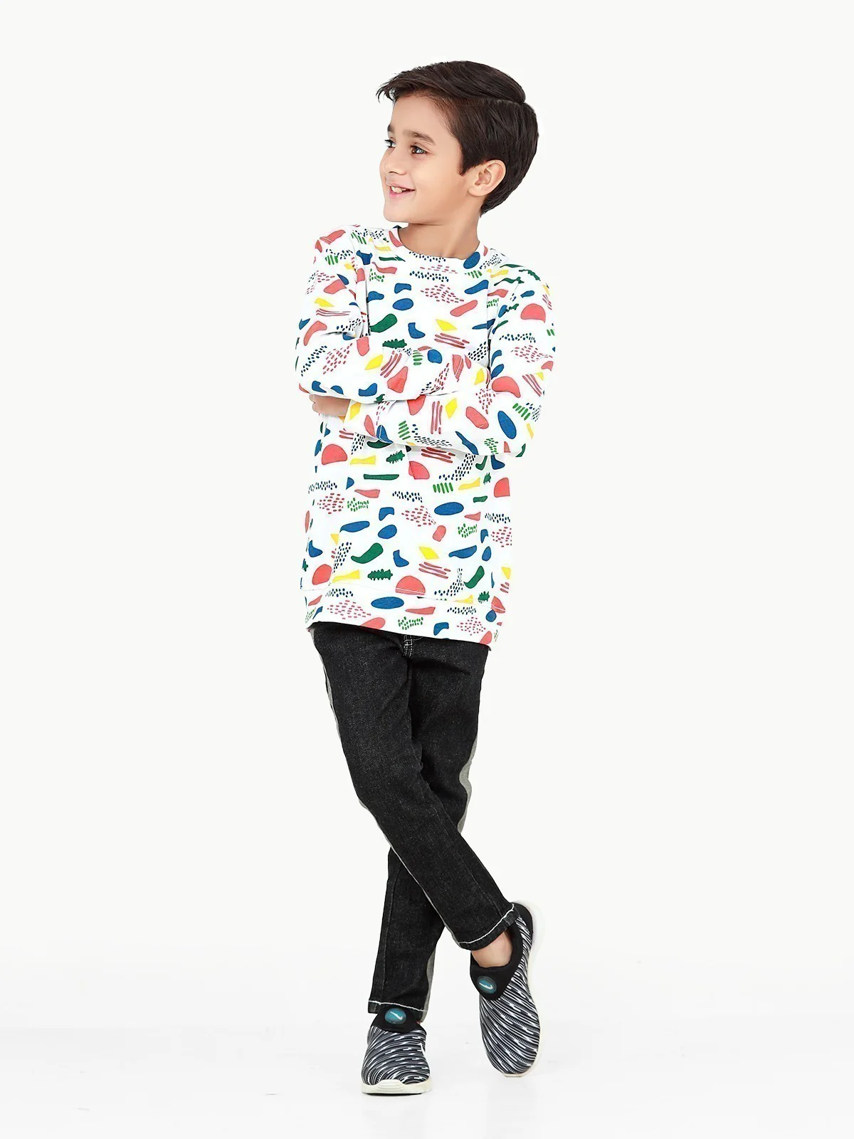 Crew Neck All Over Print Sweatshirt - EBTSS22-010 - Image 2