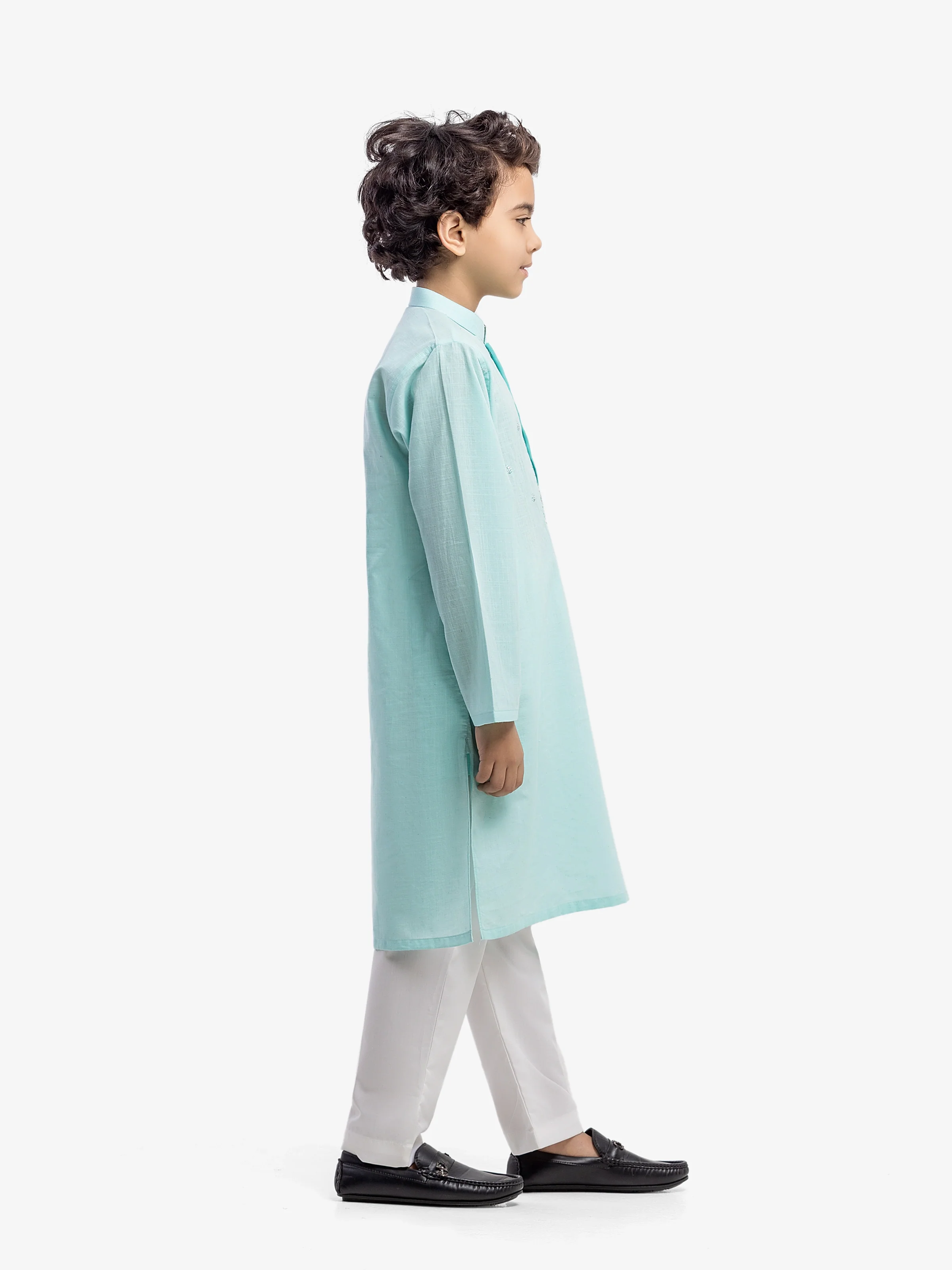 Embroidered Cotton Kurta - EBTK5-4056 - Image 4