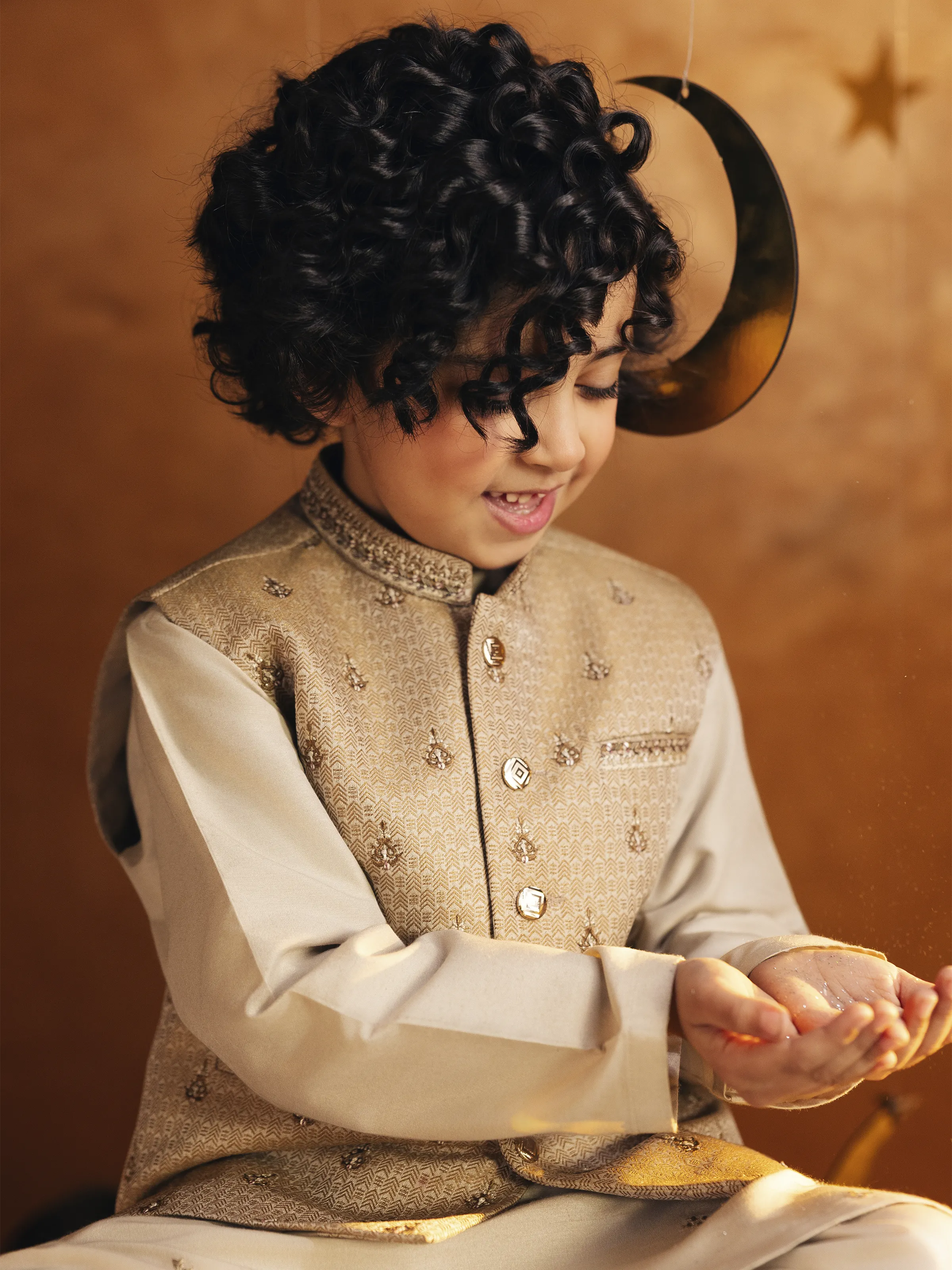 Embroidered Blended Waistcoat Suit - EBTWCSC5-049 - Image 3