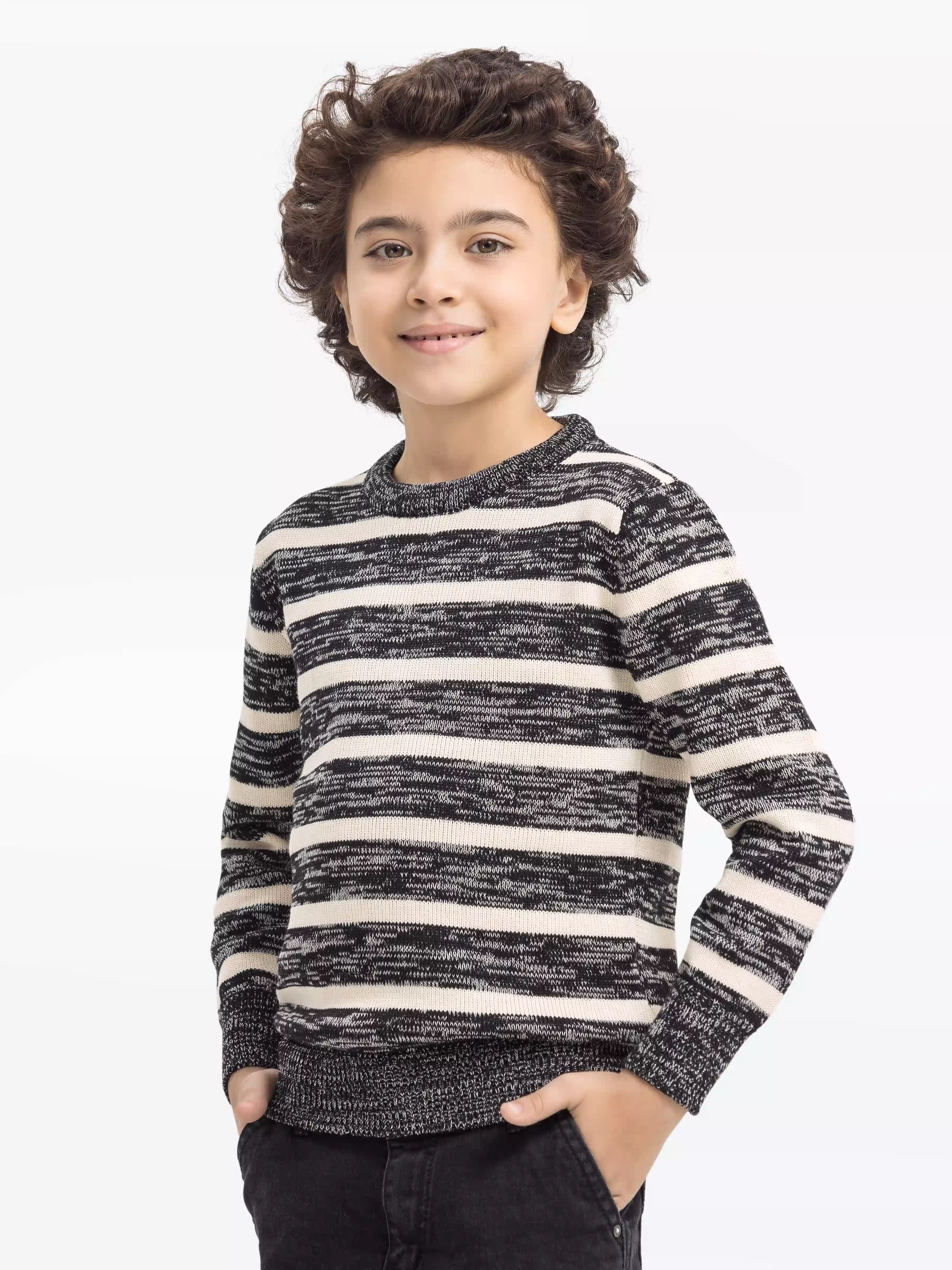 Crew Neck Striped Sweater - EBTSWT24-001 - Image 3