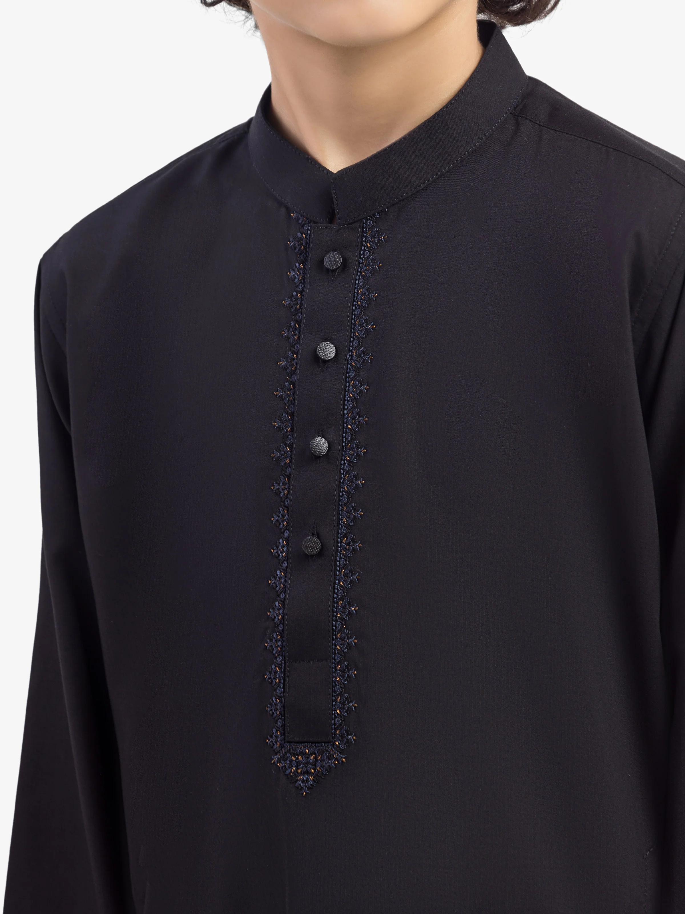 Embroidered Blended Kurta Pajama - EBTKP5-024 - Image 3