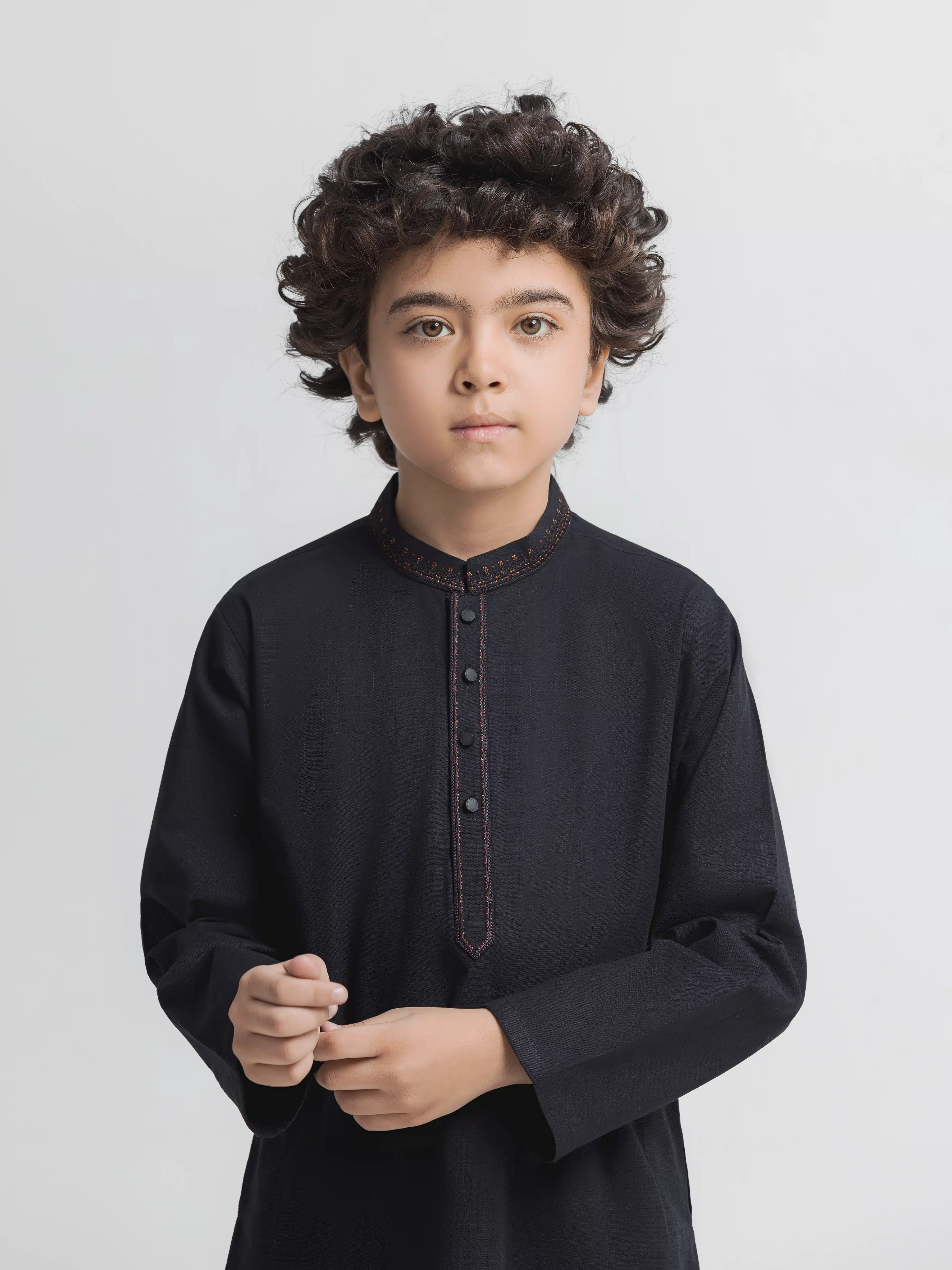 Embroidered Cotton Kurta Pajama - EBTKP6-035 - Image 2