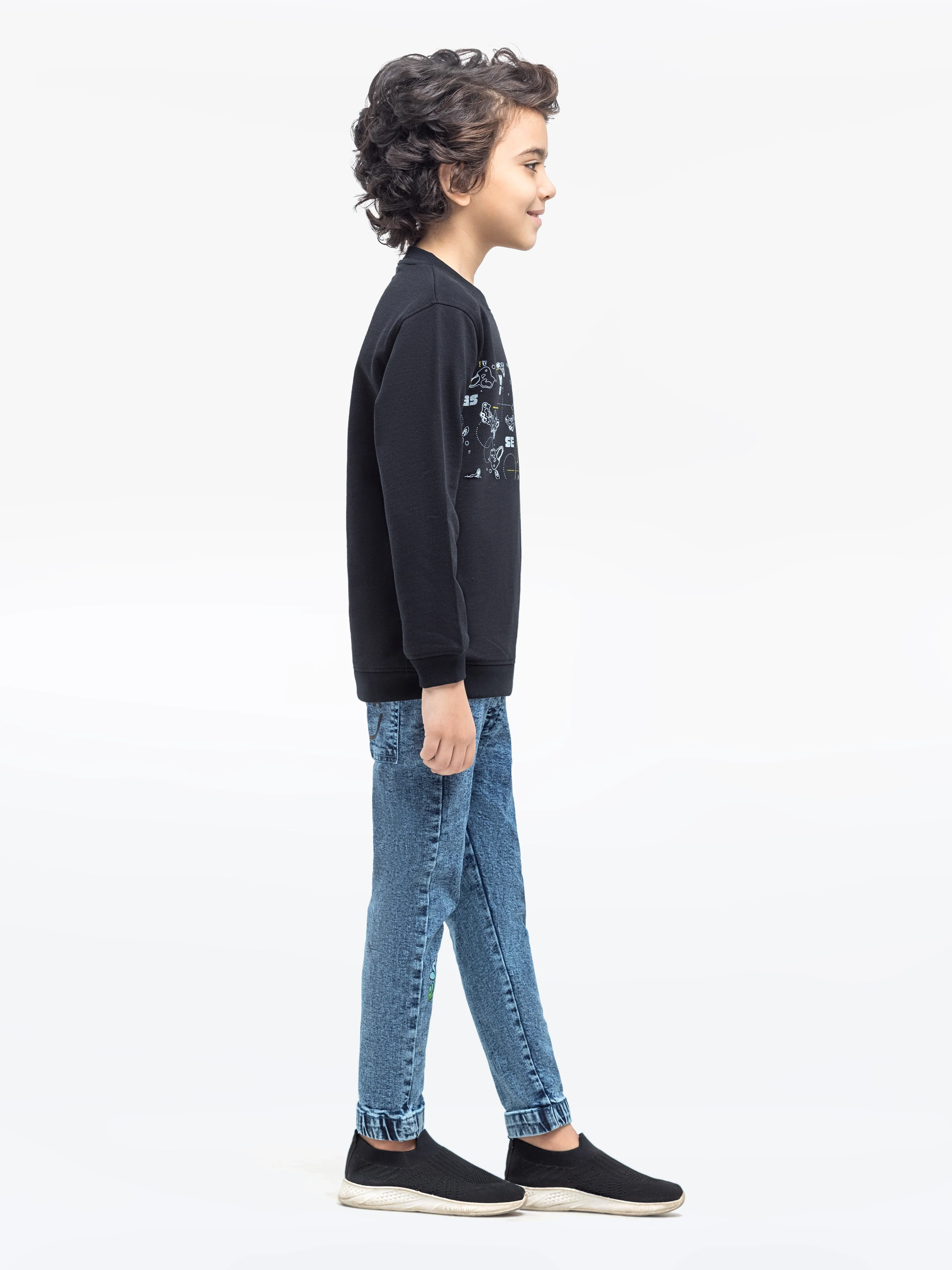 Crew Neck Graphic Sweatshirt - EBTSS24-008 - Image 4