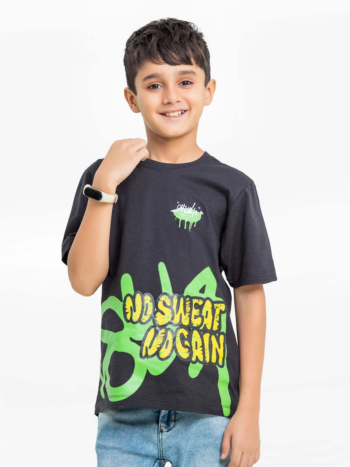 N0 Sweat No Gain Graphic Tee - EBTTS24-022 - Image 2