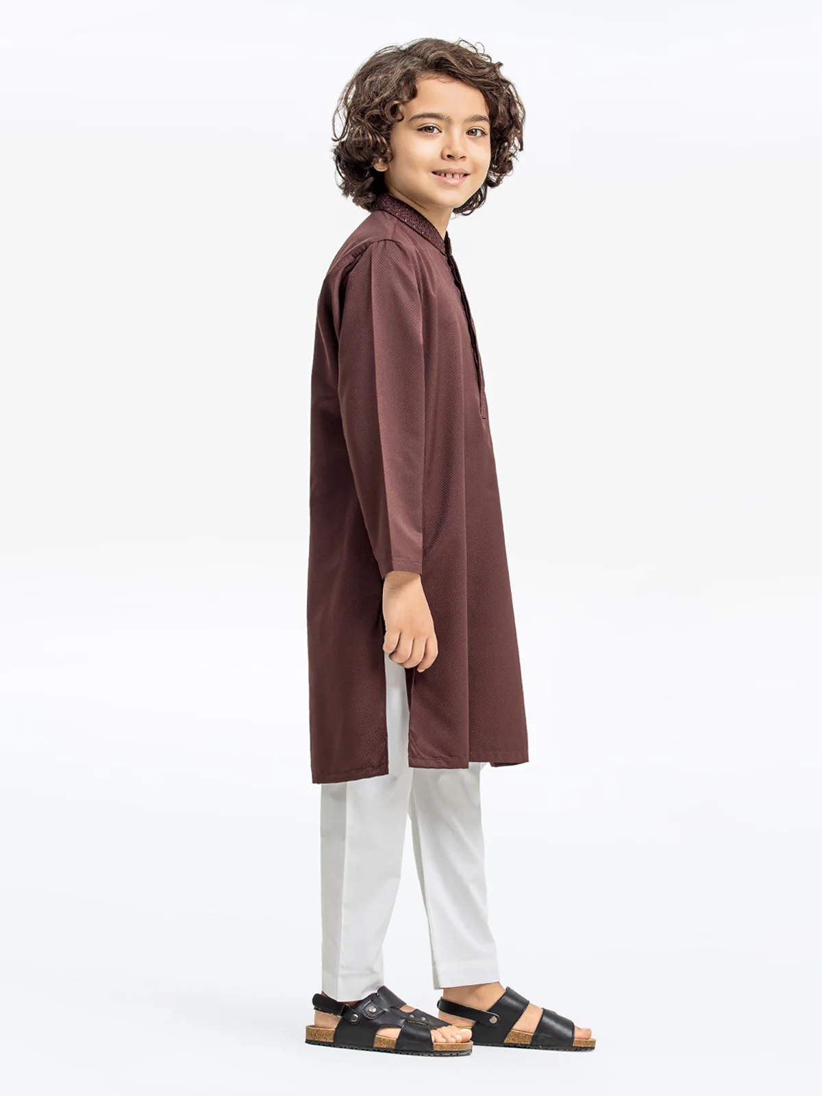 Embroidered Dobby Kurta - EBTK24-3961 - Image 3