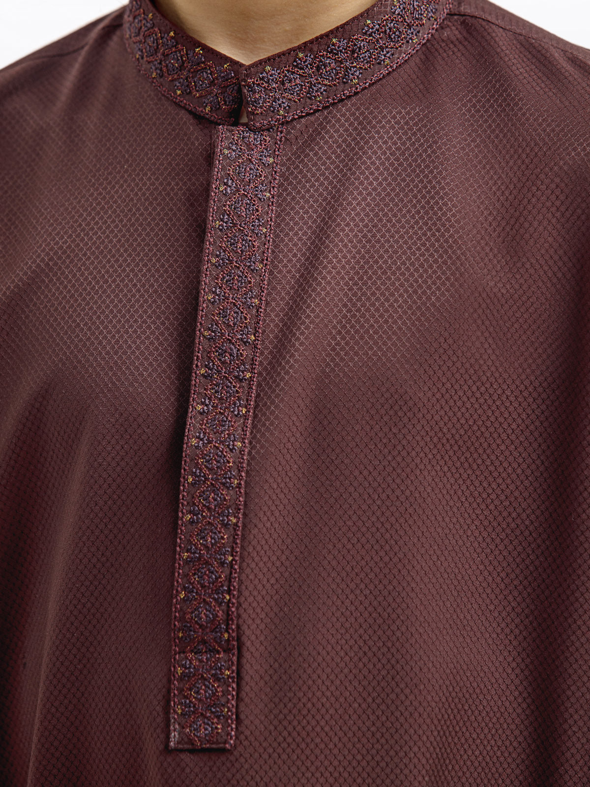 Embroidered Dobby Kurta - EBTK24-3961 - Image 4