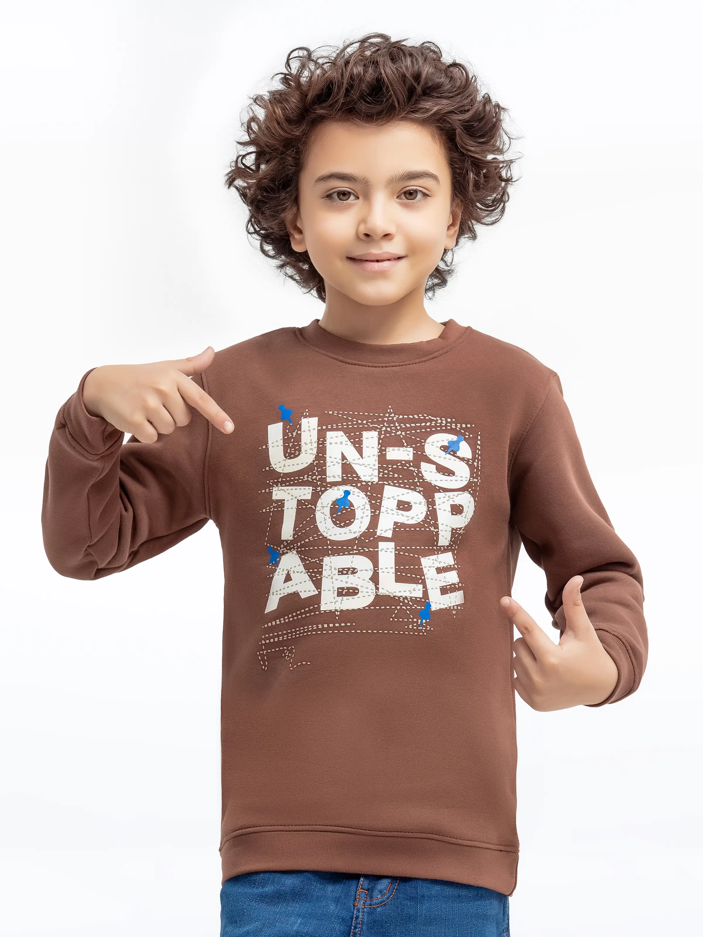 Crew Neck Graphic Sweatshirt - EBTSS24-002