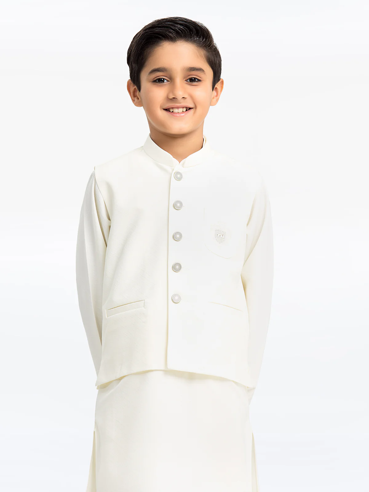 Embroidered Blended Waistcoat Suit - EBTWCS23-25182 - Image 2