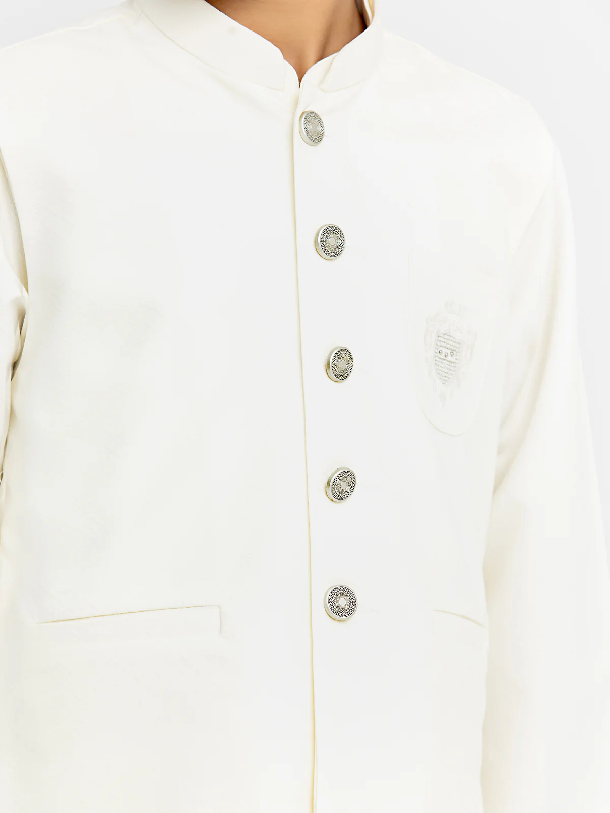Embroidered Blended Waistcoat Suit - EBTWCS23-25182 - Image 5