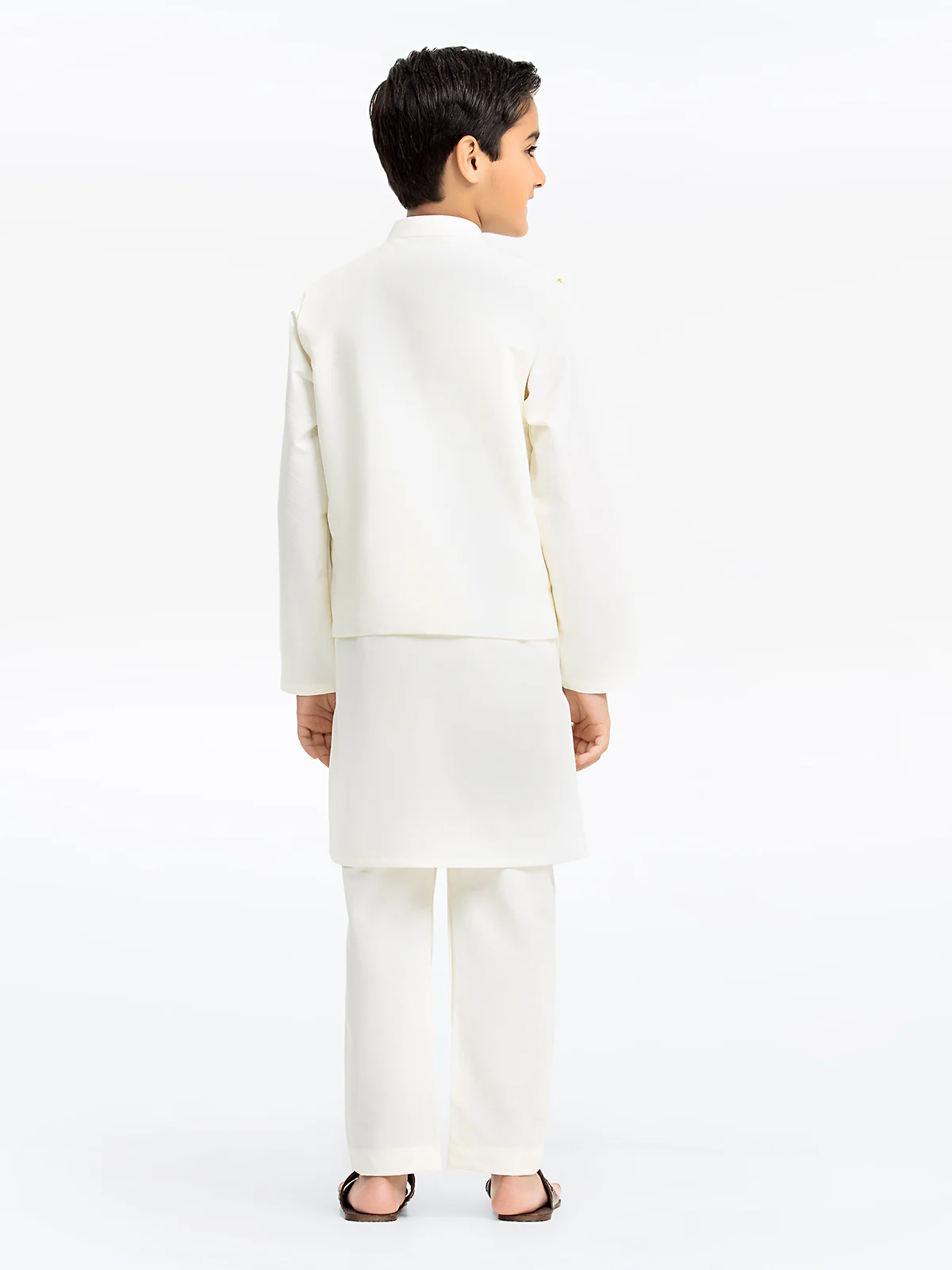 Embroidered Blended Waistcoat Suit - EBTWCS23-25182 - Image 6