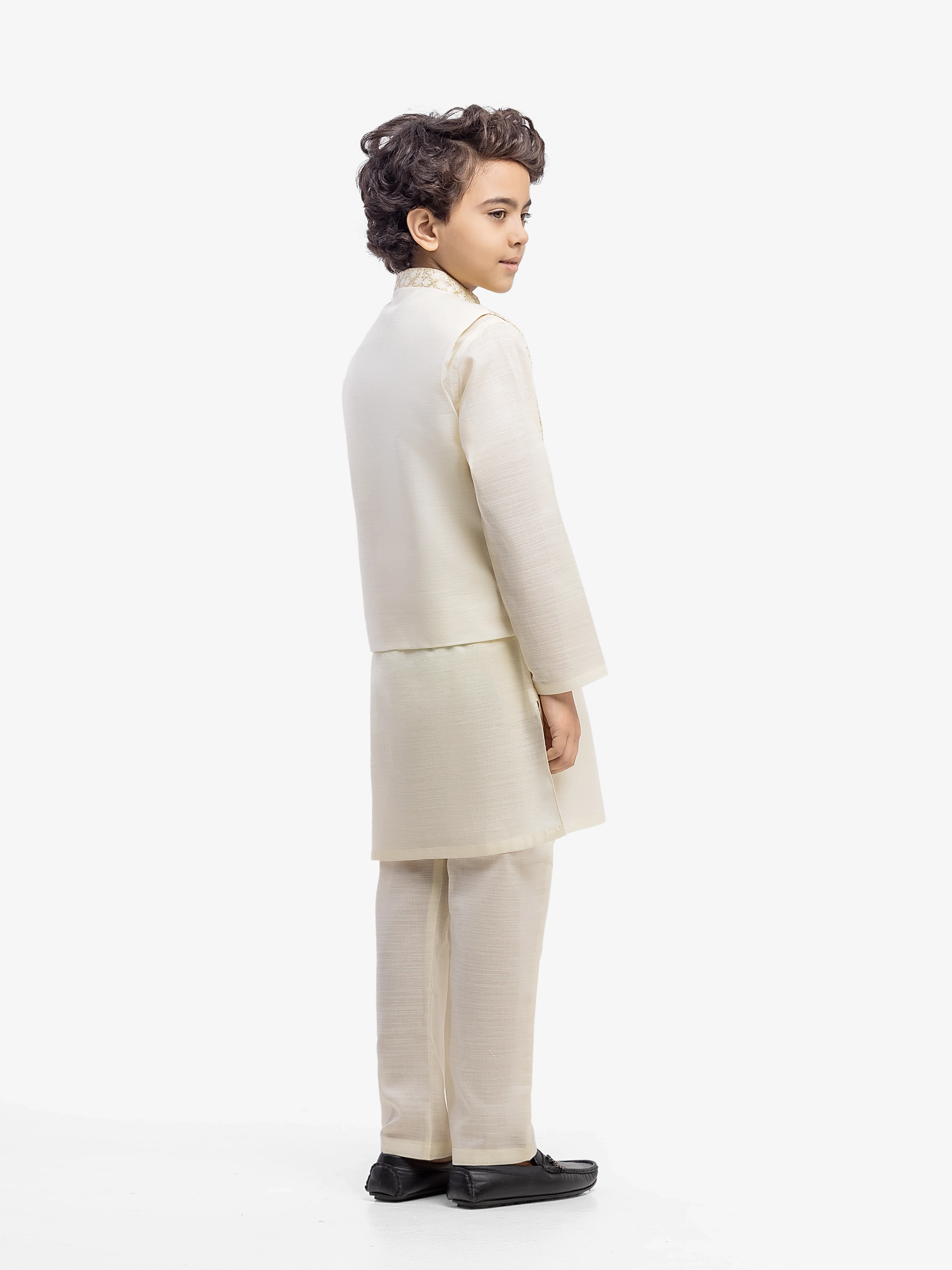 Embroidered Khaddar Waistcoat Suit - EBTWCS5-25215 - Image 5