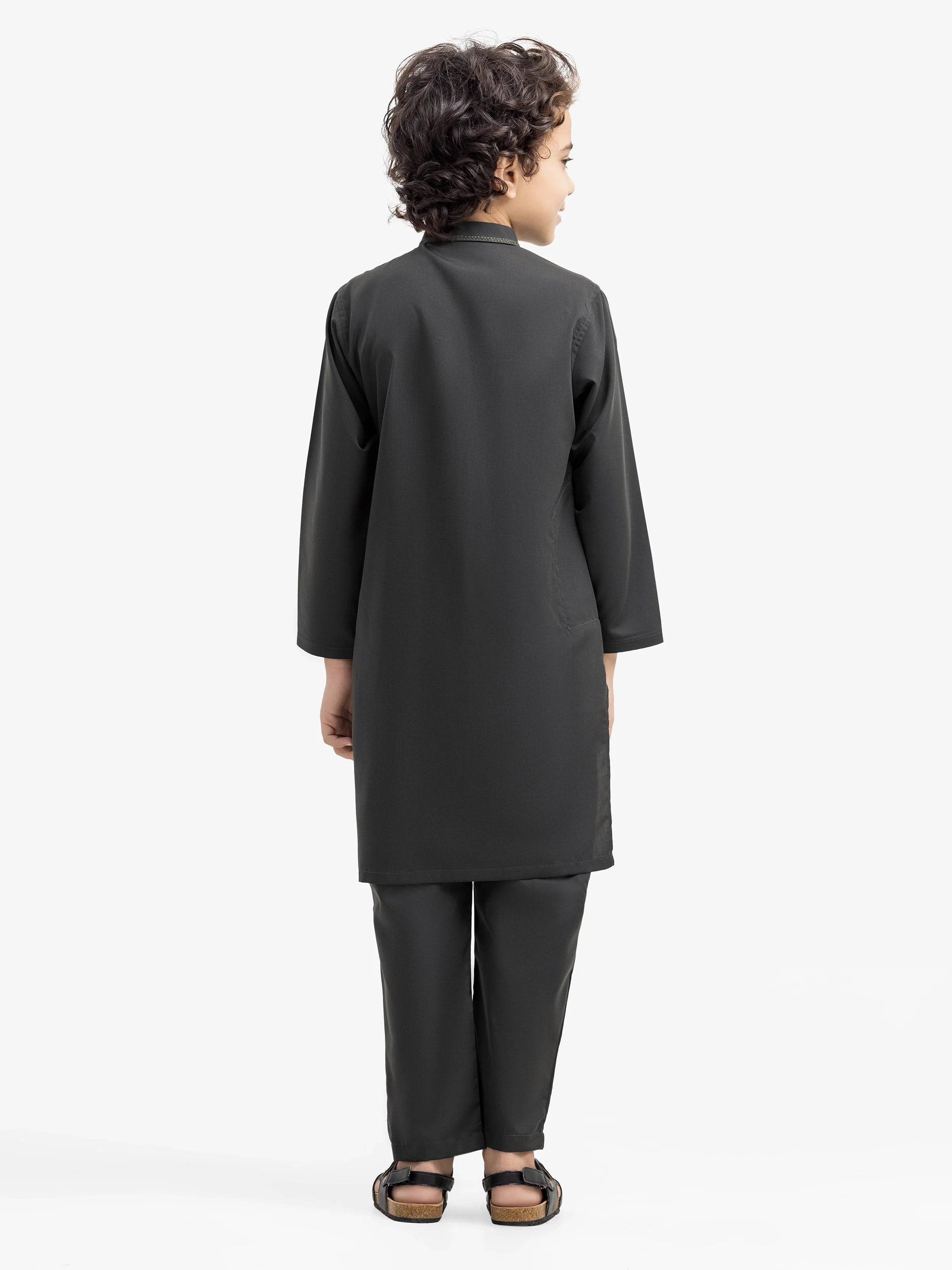 Embroidered Blended Kurta Pajama - EBTKP5-018 - Image 5