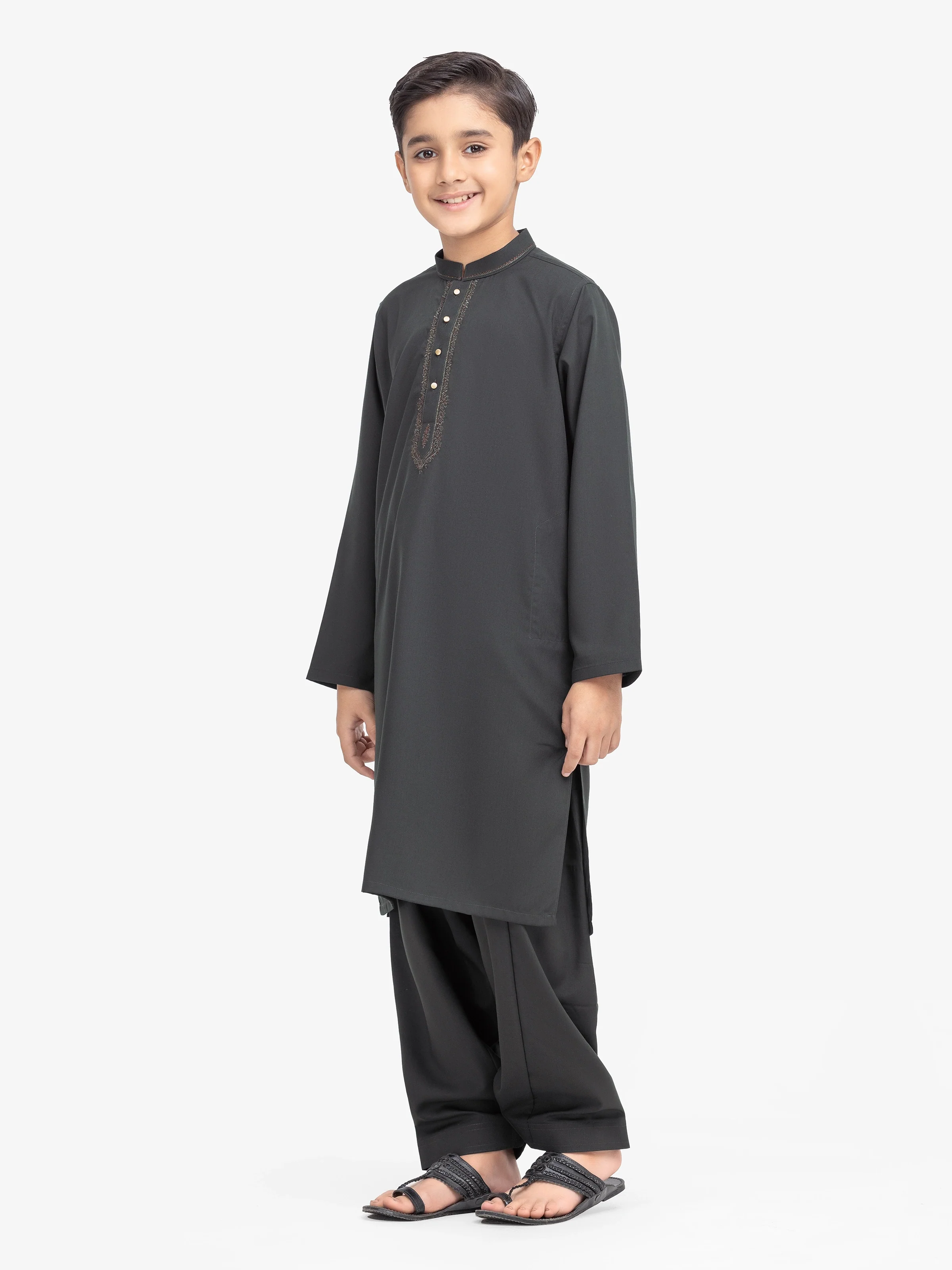 Embroidered Blended Shalwar Kameez - EBTKS5-4009 - Image 4