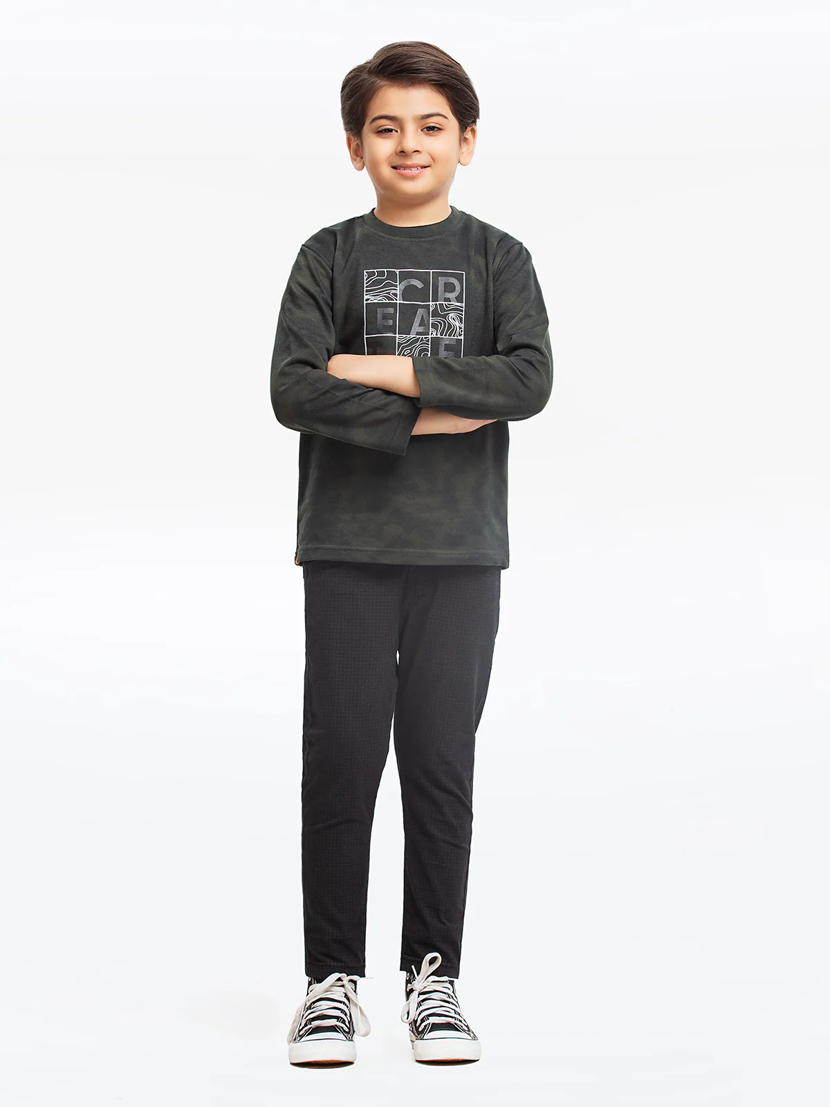 Crew Neck Graphic Sweatshirt - EBTSS23-005 - Image 4