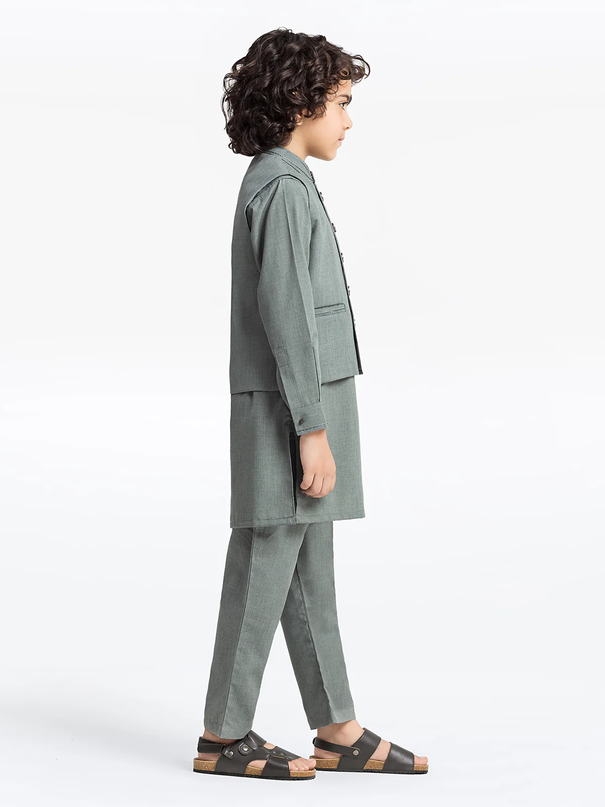 Embroidered Blended Waistcoat Suit - EBTWCS24-25190 - Image 4