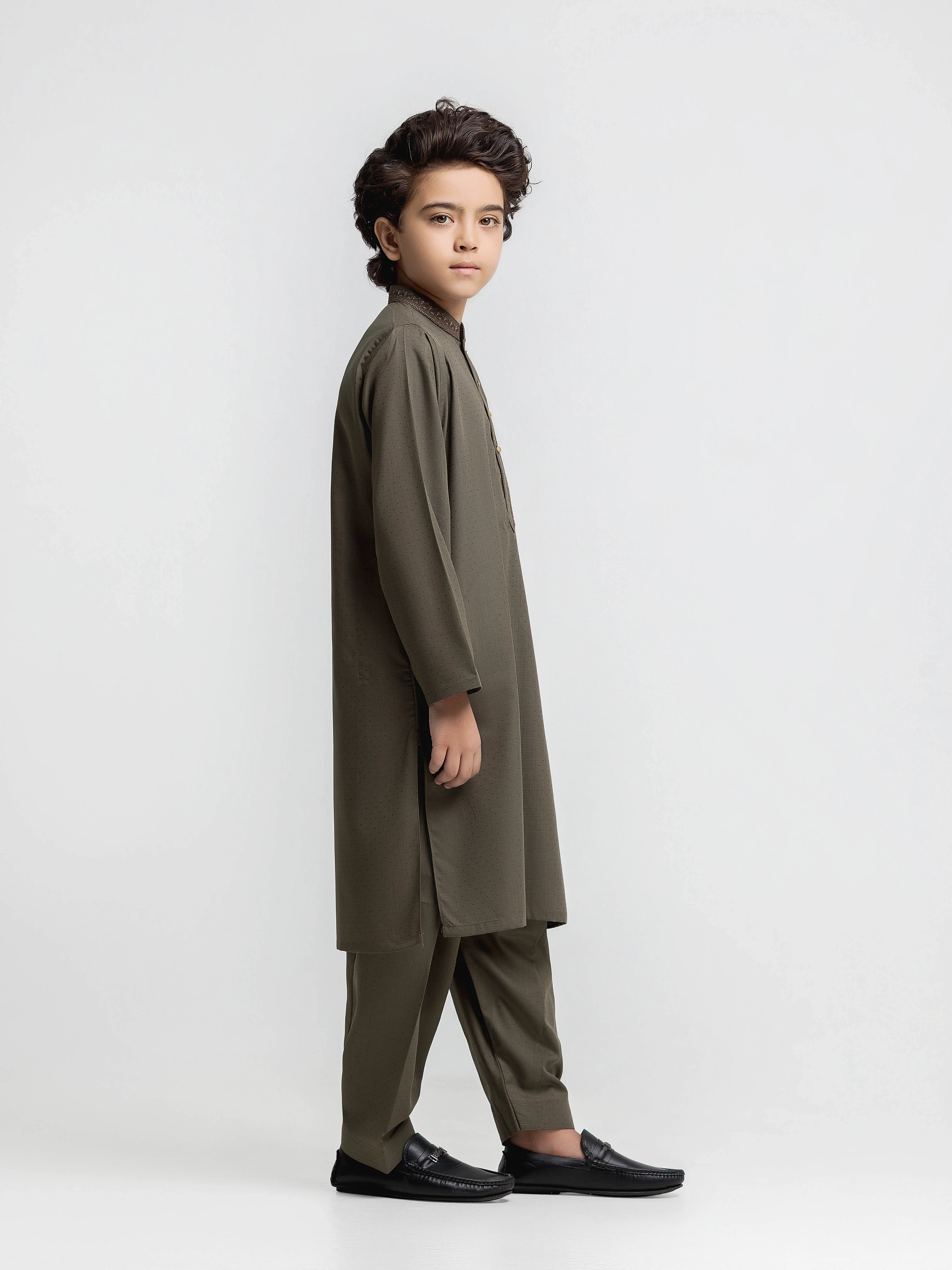 Embroidered Dobby Shalwar Kameez - EBTKS6-4114 - Image 4