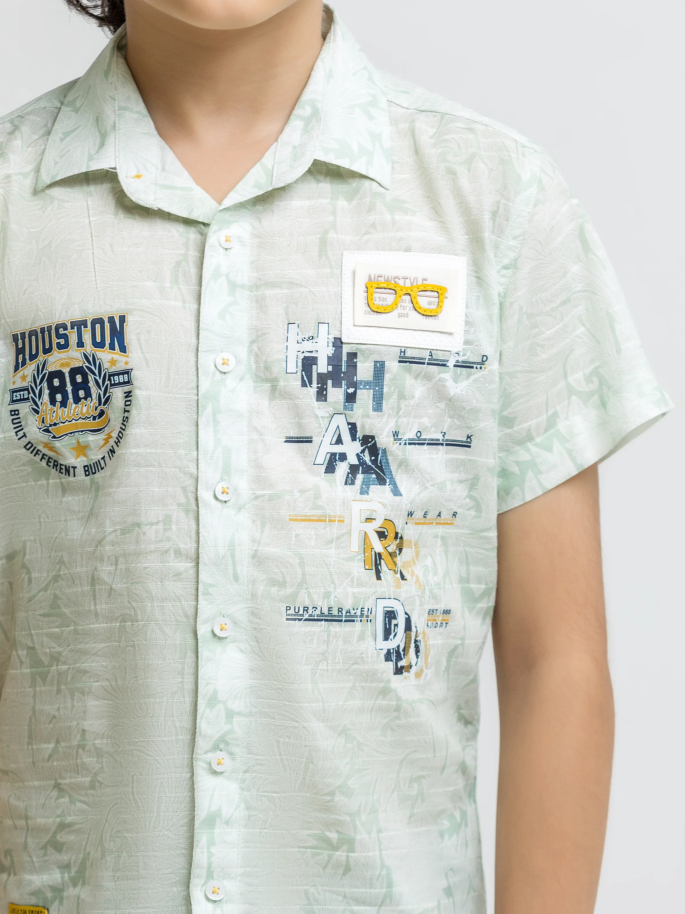 Half Sleeves Printed Shirt - EBTS5-27681 - Image 5