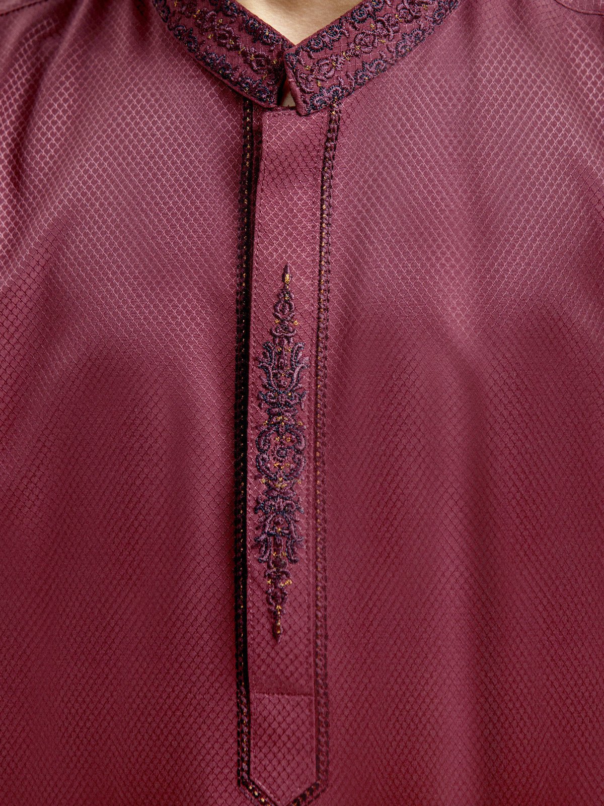 Embroidered Dobby Kurta - EBTK24-3962 - Image 4