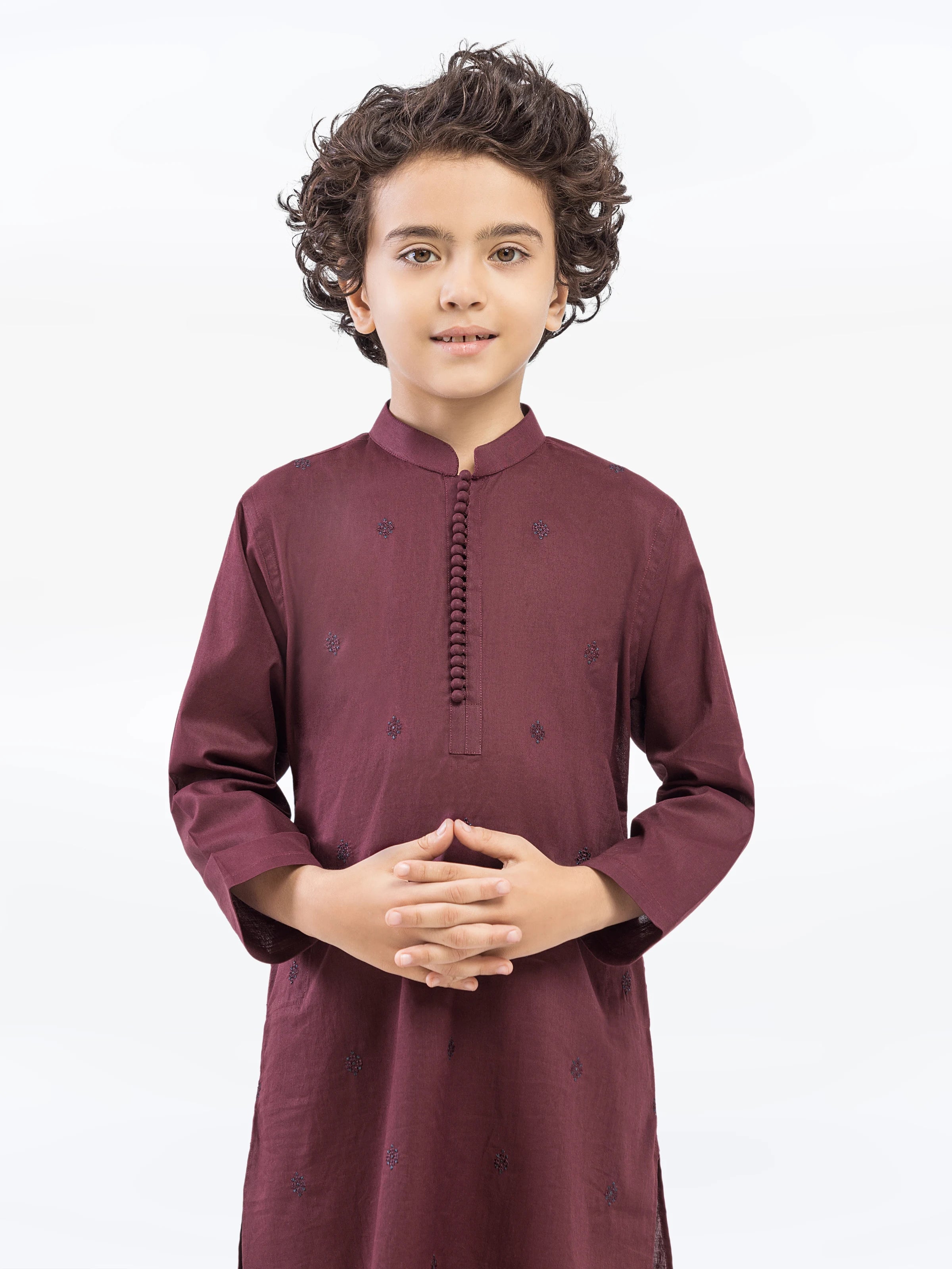Embroidered Cotton Kurta Pajama - EBTKP5-023 - Image 2