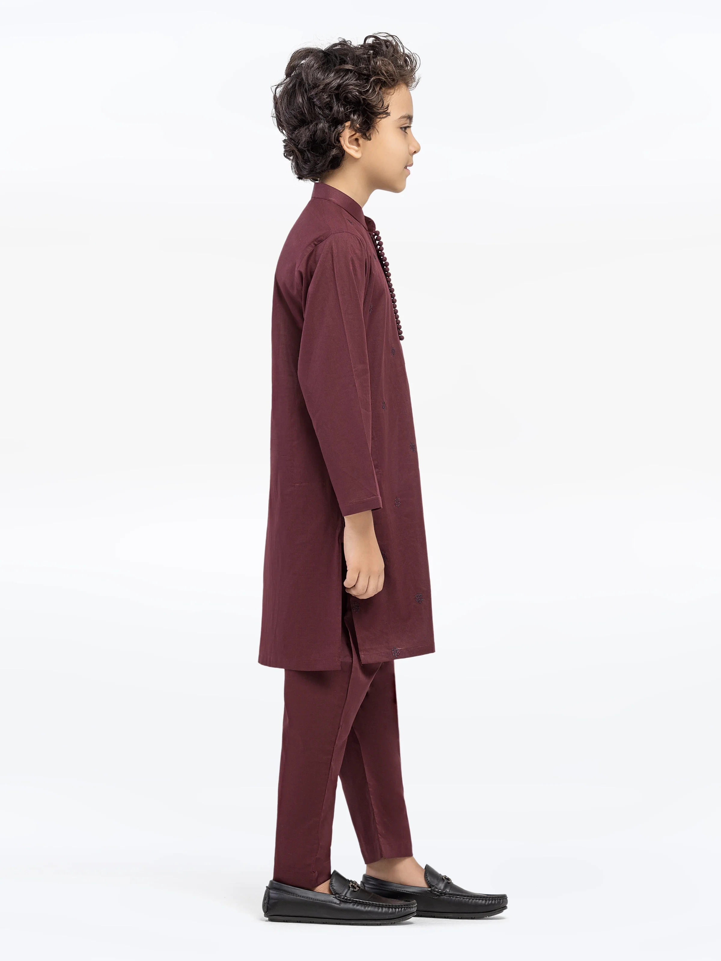 Embroidered Cotton Kurta Pajama - EBTKP5-023 - Image 4