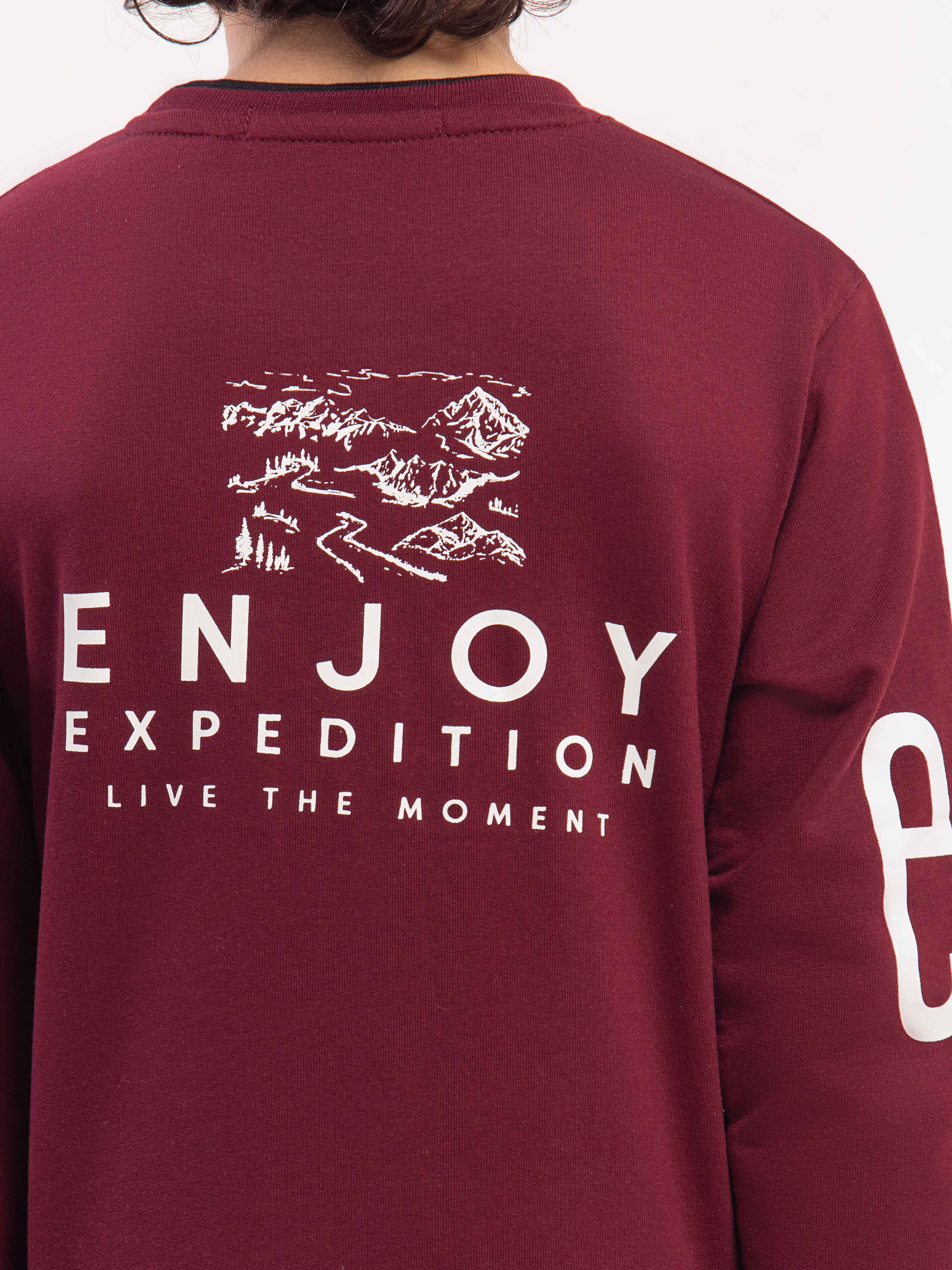 Crew Neck Typographic Sweatshirt - EBTSS5-005 - Image 4