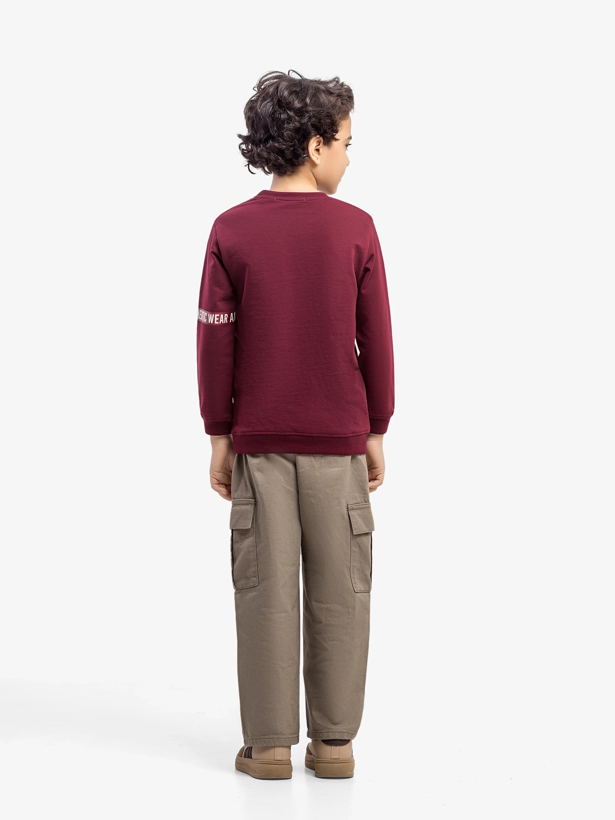 Crew Neck Typographic Sweatshirt - EBTSS5-017 - Image 5
