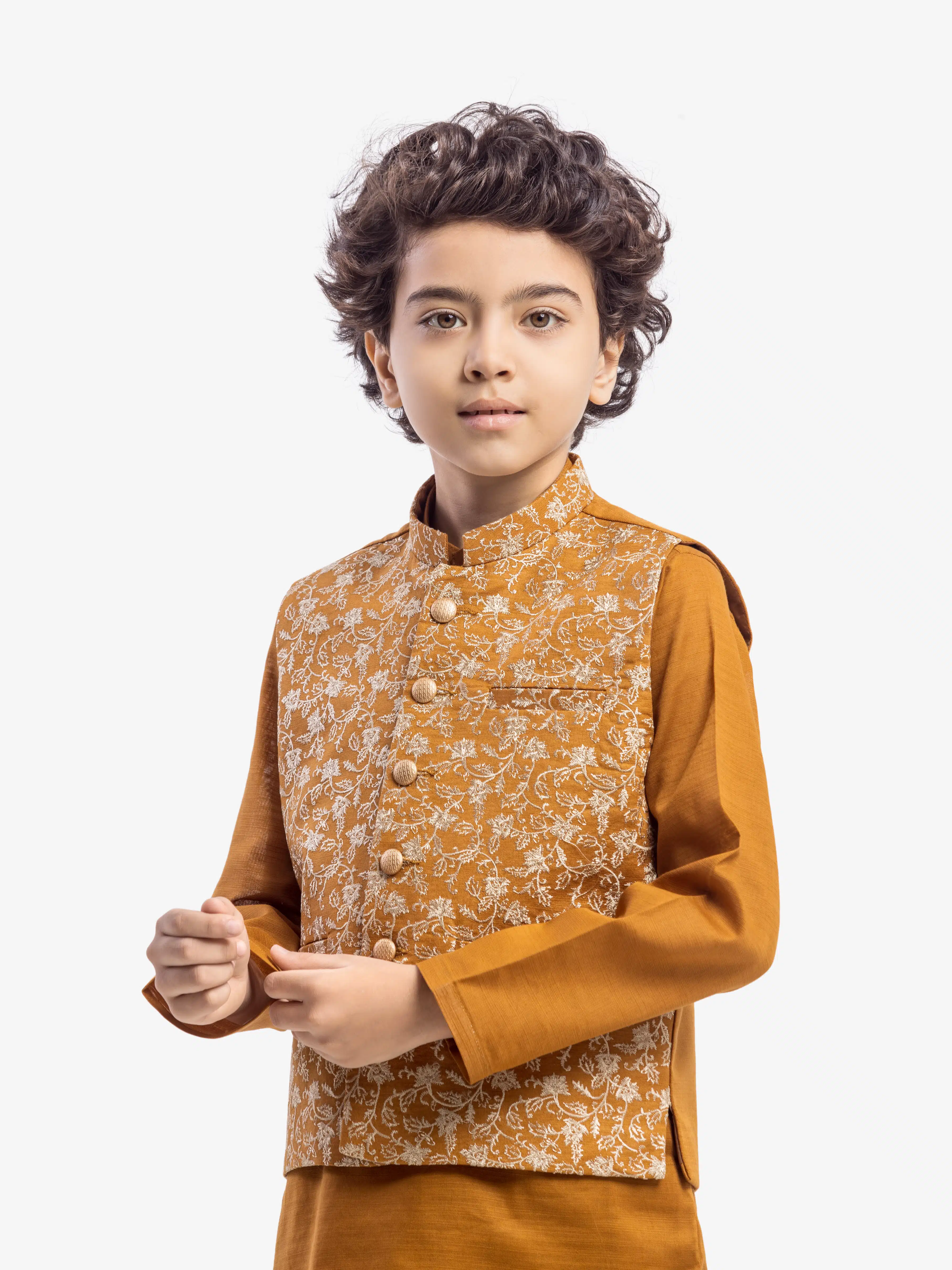 Embroidered Khaddar Waistcoat Suit - EBTWCS5-25217 - Image 2