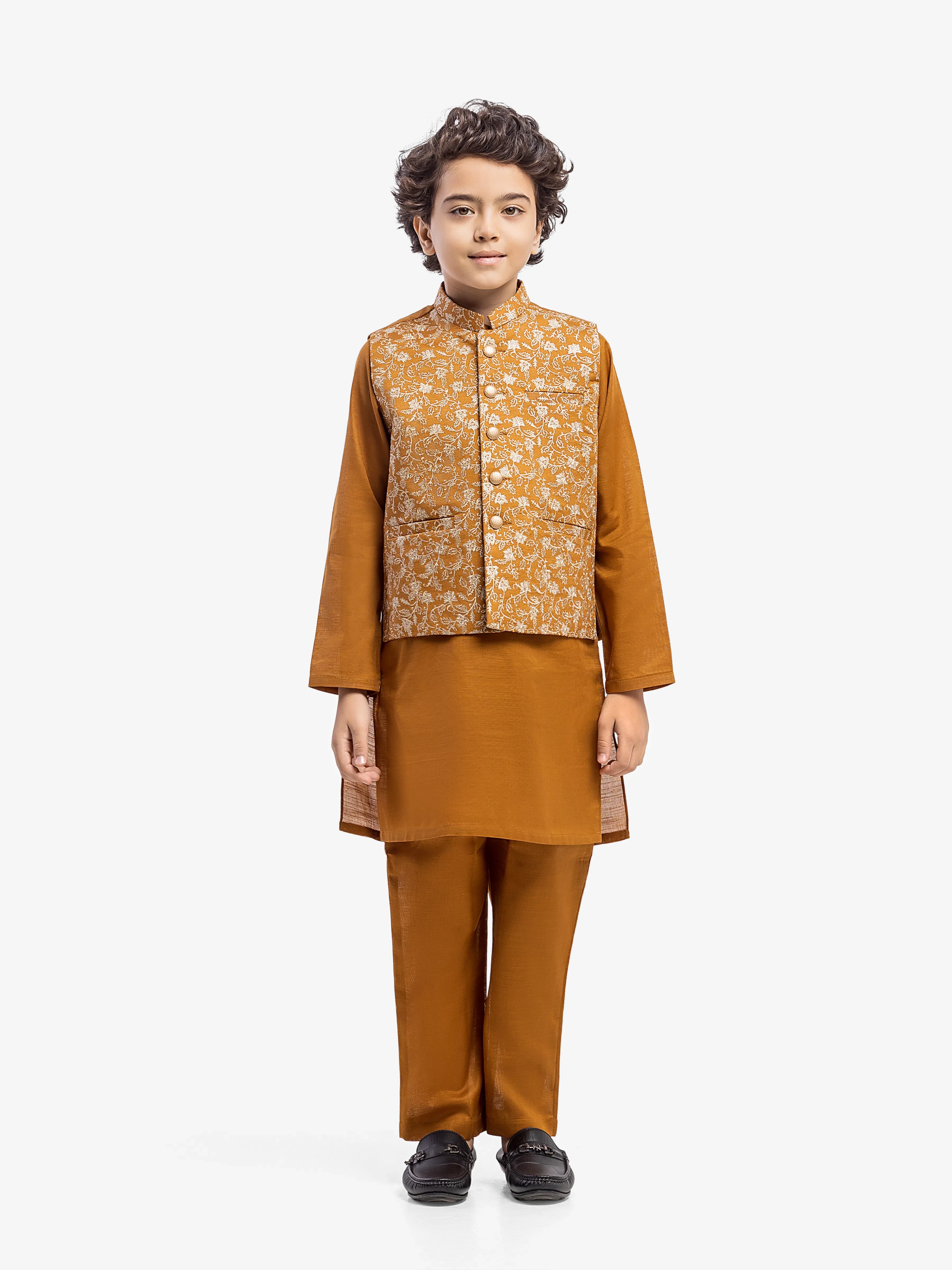 Embroidered Khaddar Waistcoat Suit - EBTWCS5-25217 - Image 3