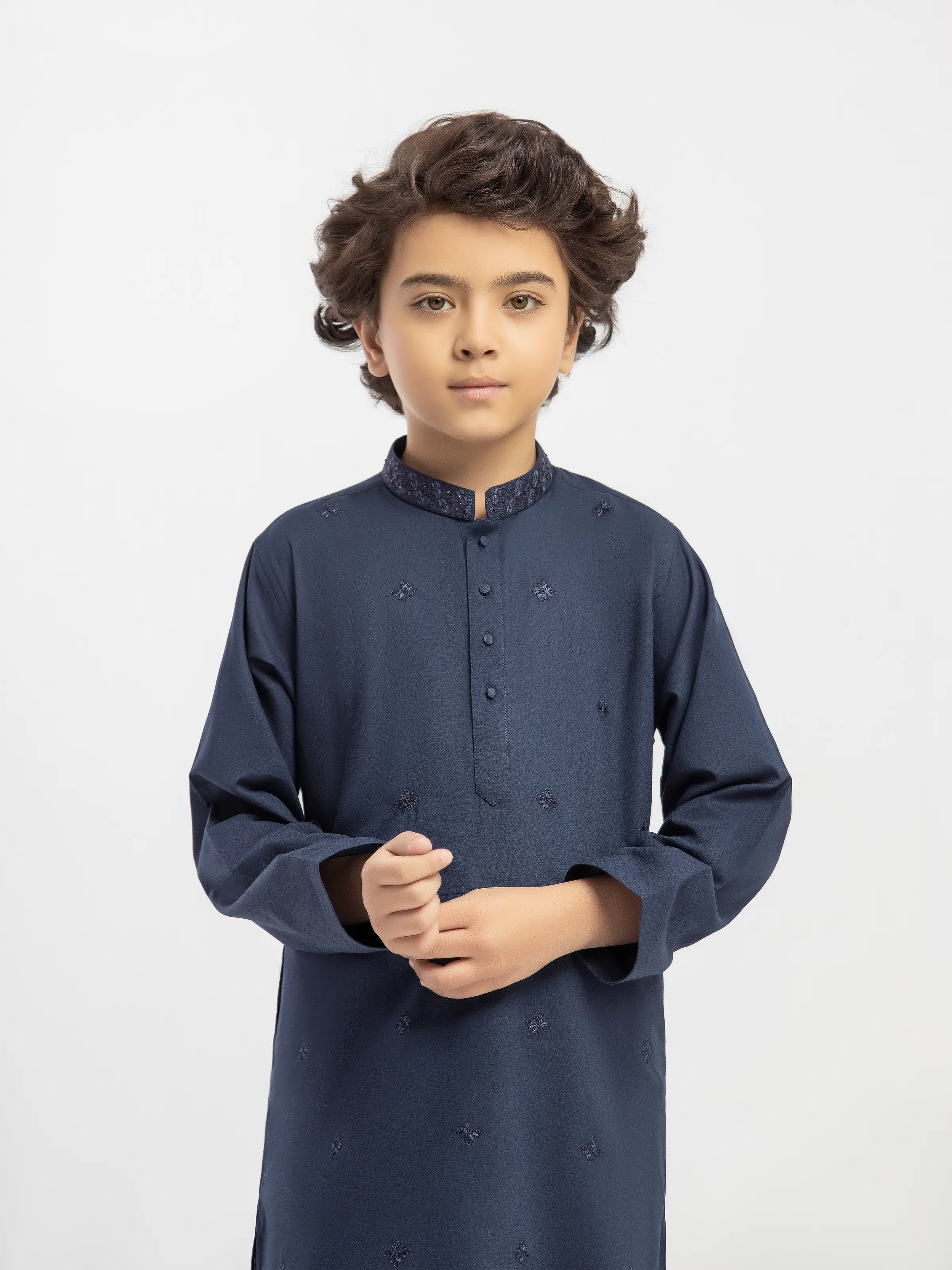 Embroidered Dobby Kurta Pajama - EBTKPC5-002 - Image 2