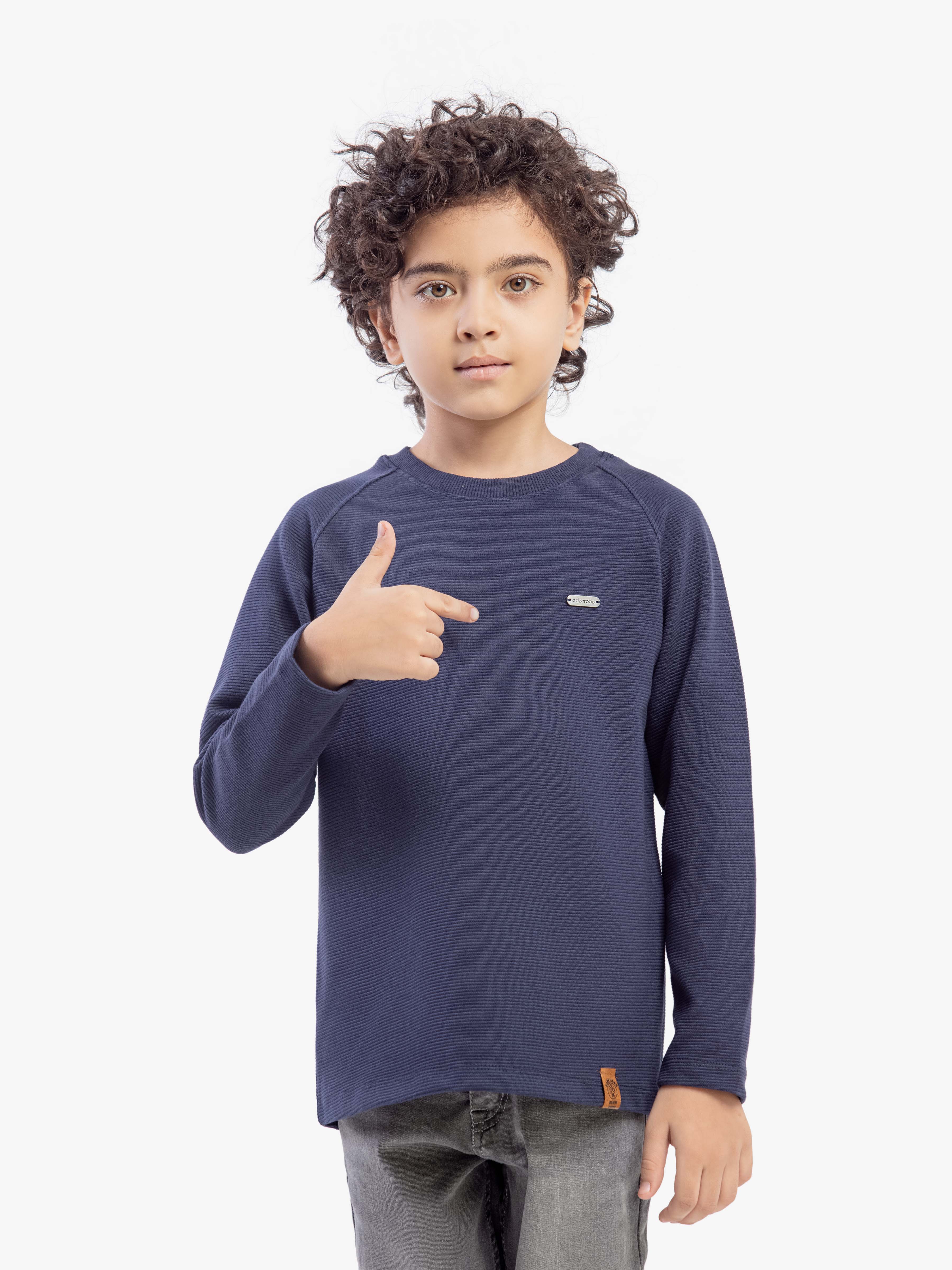Crew Neck Basic Sweatshirt - EBTSS5-001