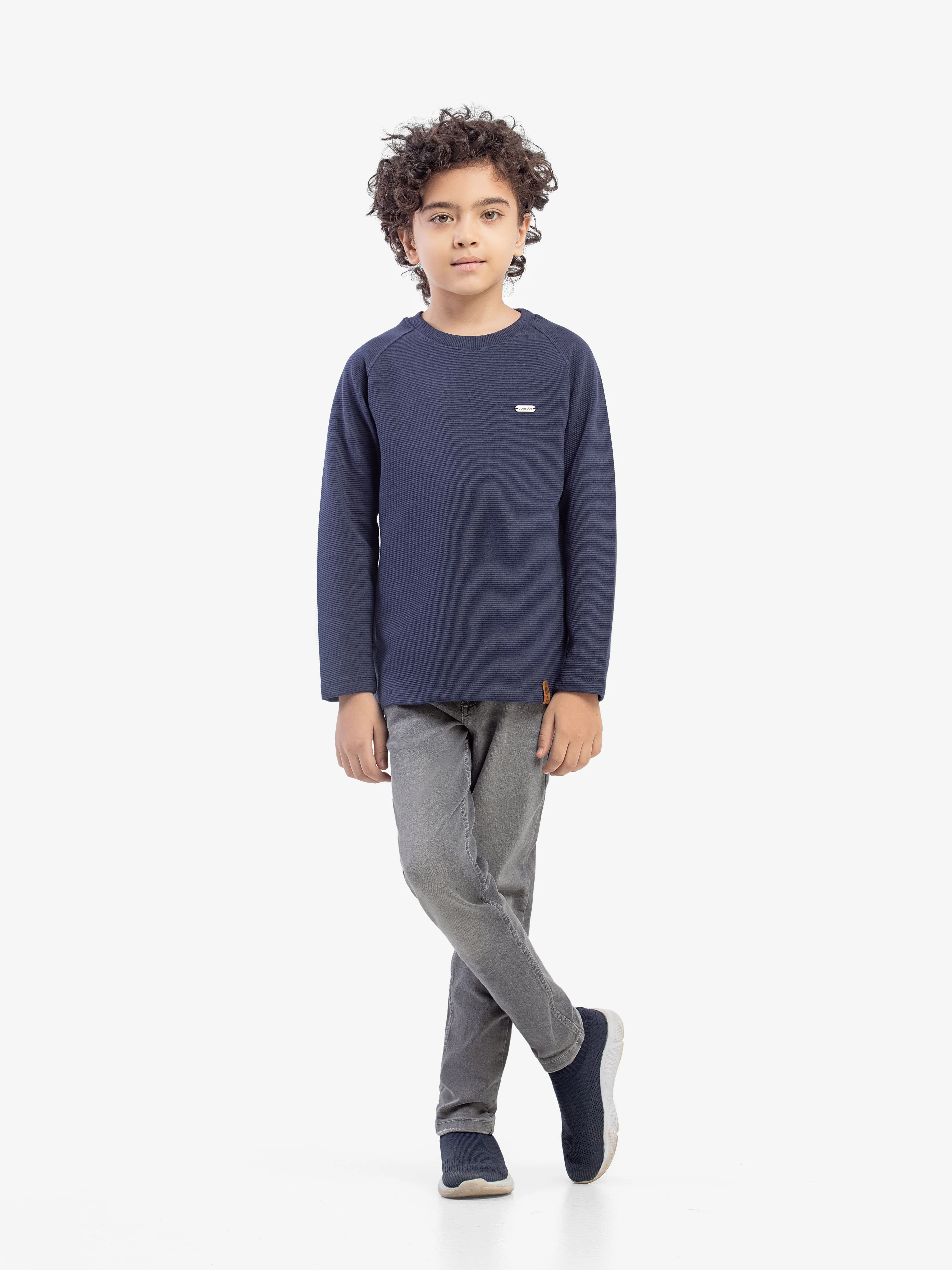 Crew Neck Basic Sweatshirt - EBTSS5-001 - Image 2
