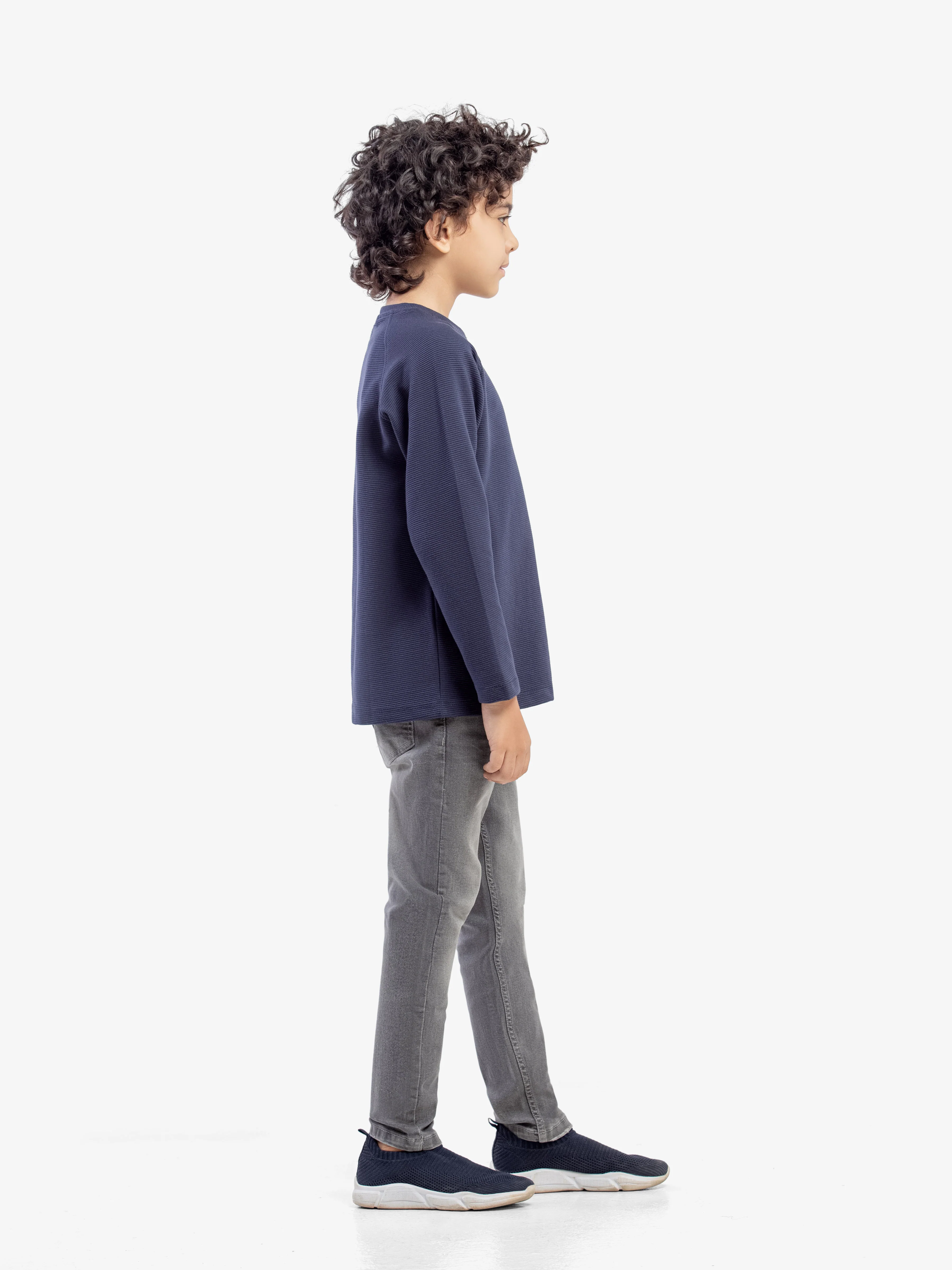 Crew Neck Basic Sweatshirt - EBTSS5-001 - Image 4
