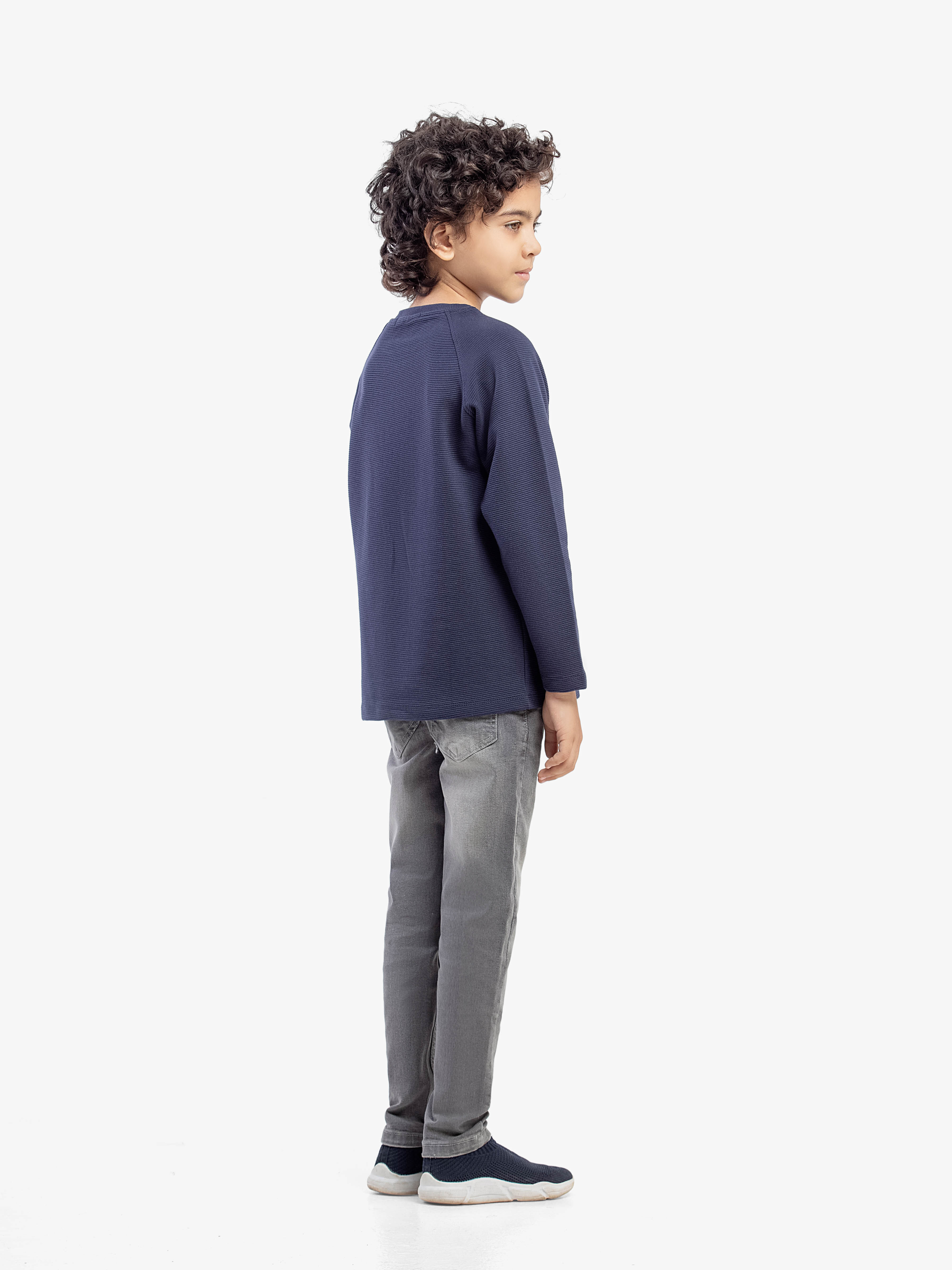 Crew Neck Basic Sweatshirt - EBTSS5-001 - Image 5