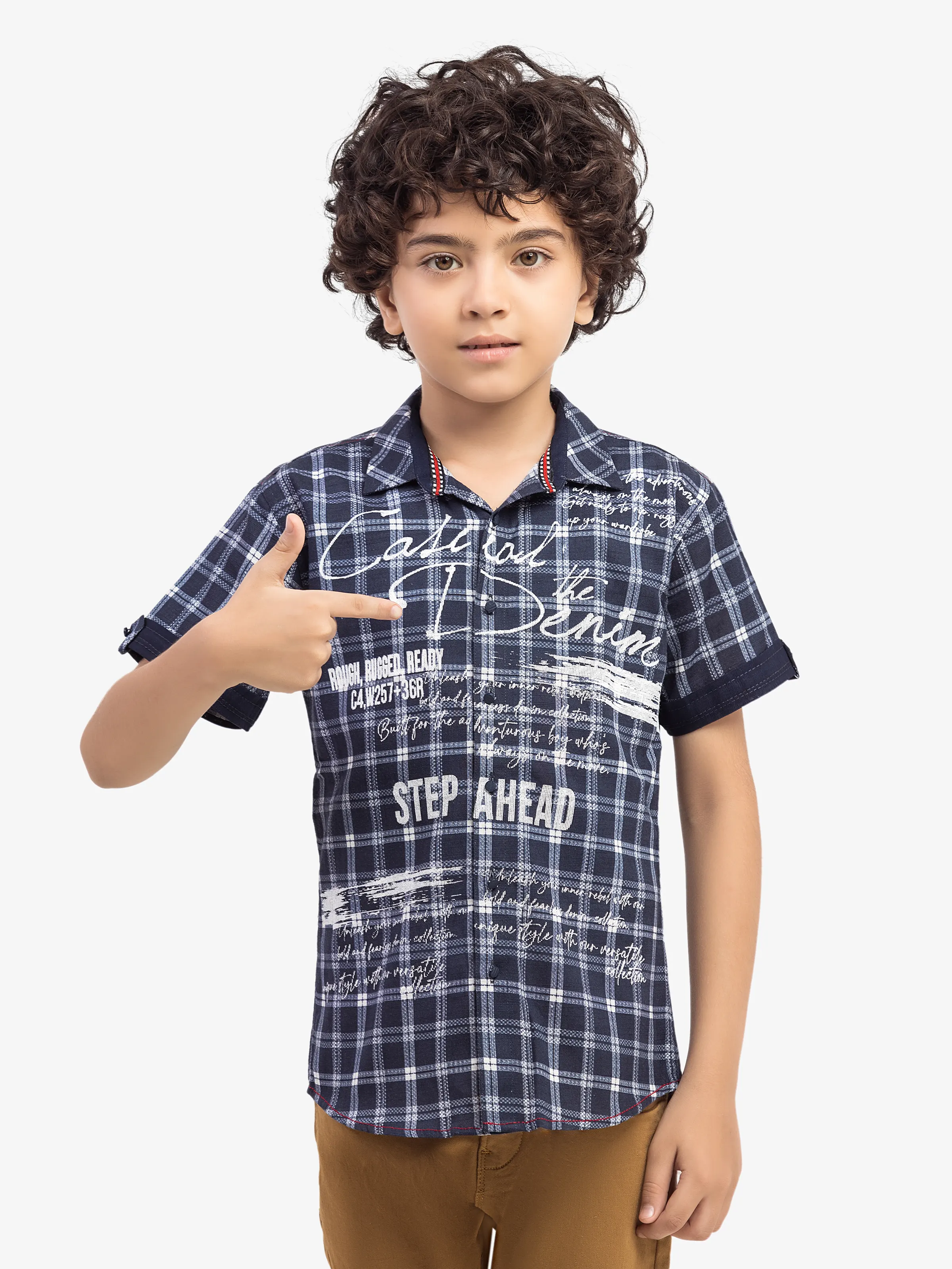 Half Sleeves Check Shirt - EBTS5-27578-2P - Image 2