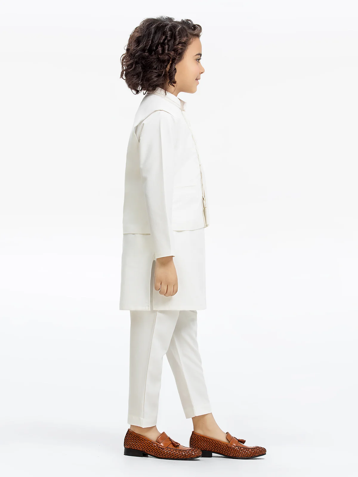 Embroidered Blended Waistcoat Suit - EBTWCS23-25183 - Image 5