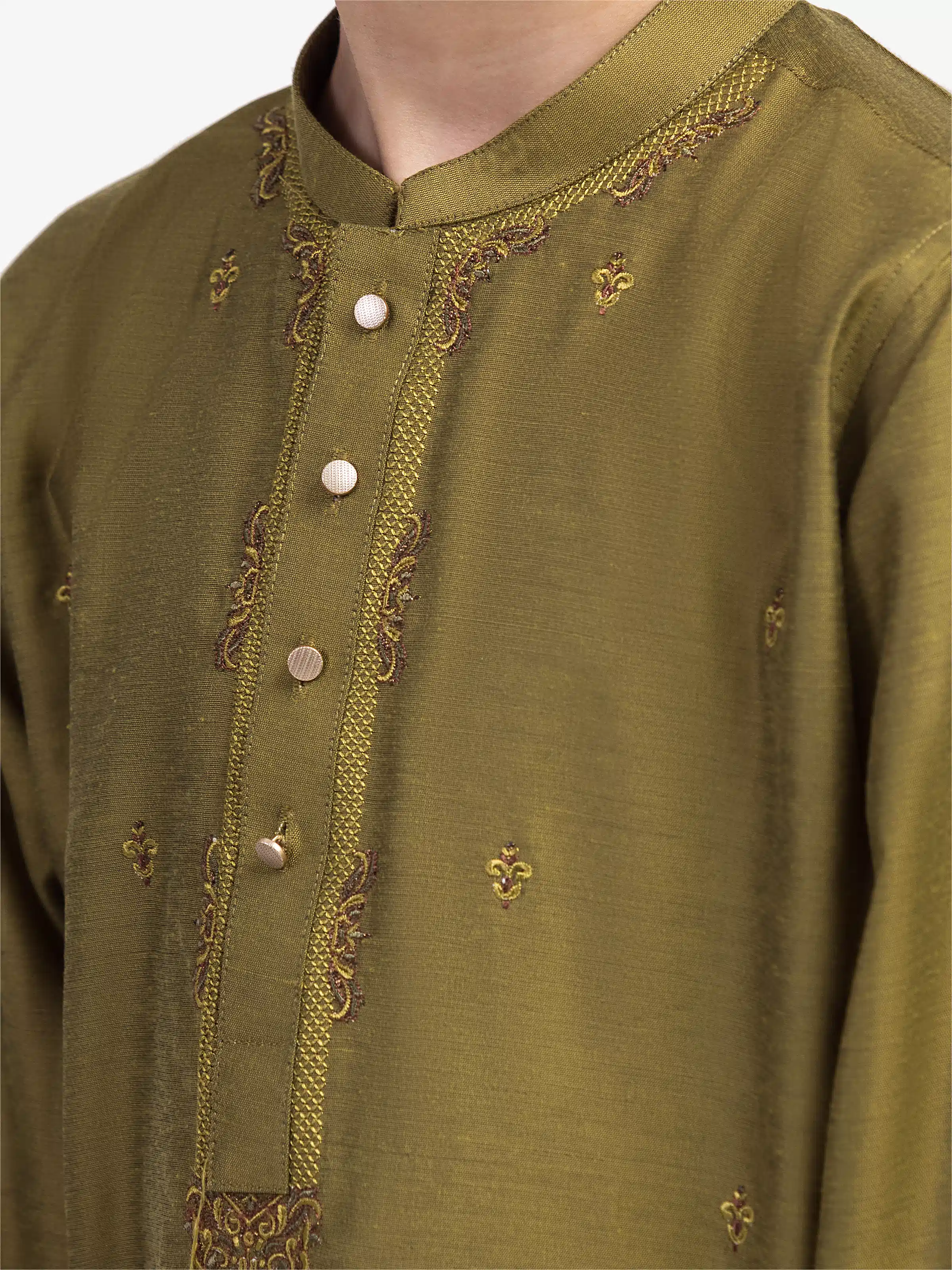 Embroidered Blended Kurta - EBTKC5-020 - Image 3