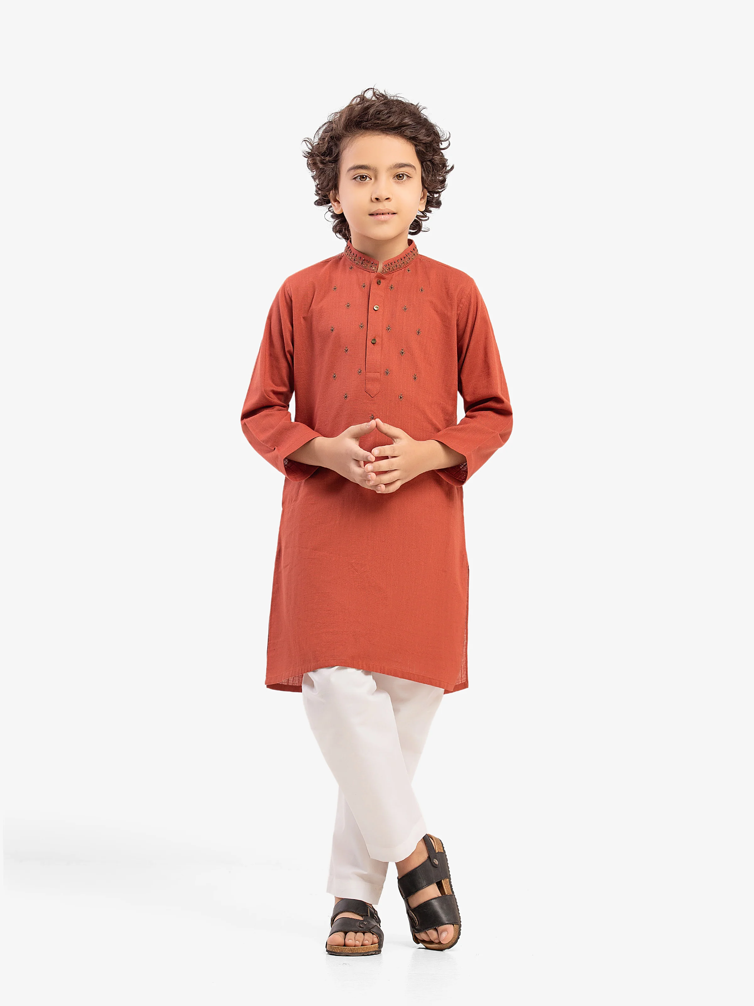 Embroidered Cotton Kurta - EBTKC5-031