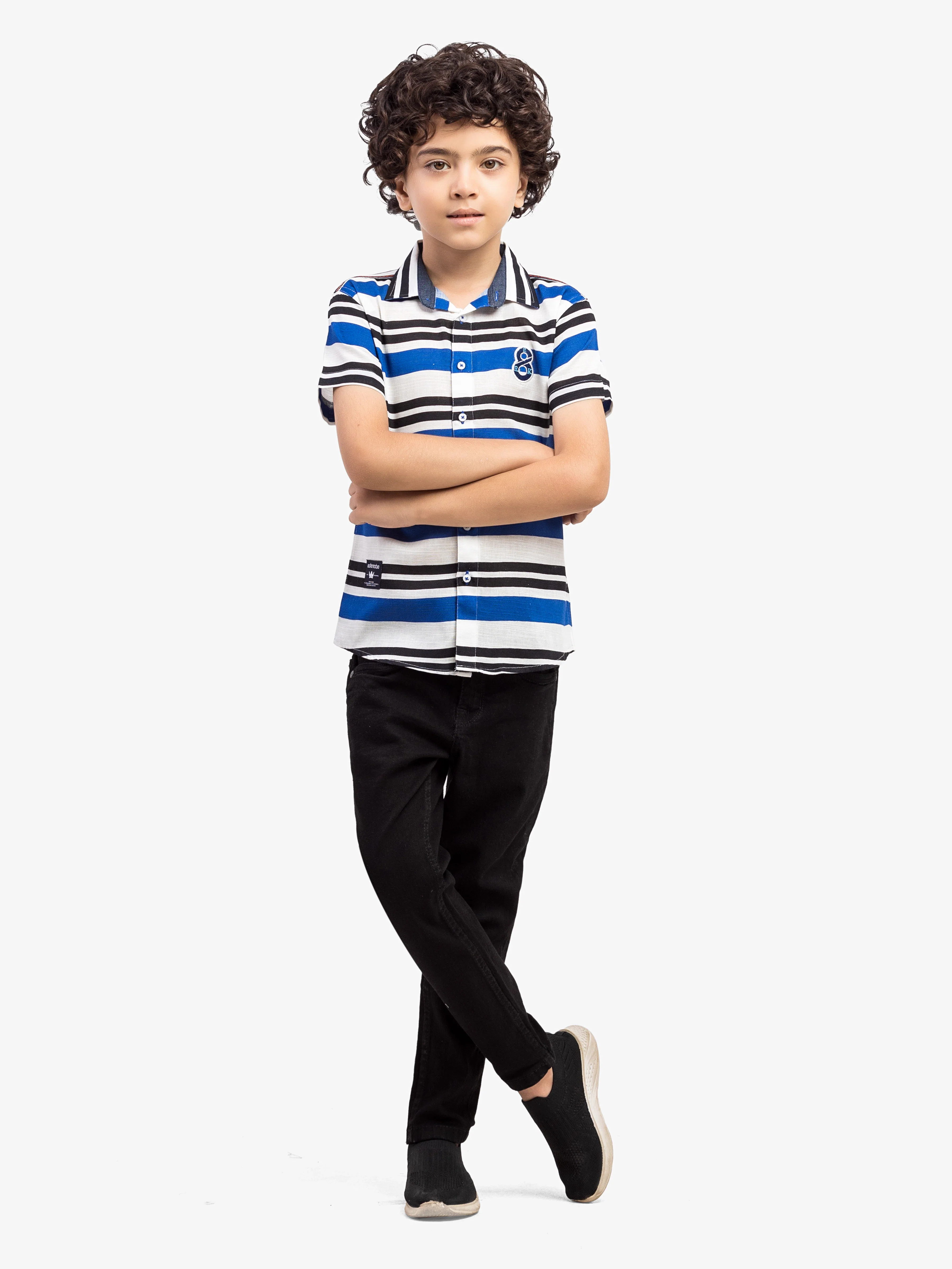 Half Sleeves Striped Shirt - EBTS5-27620