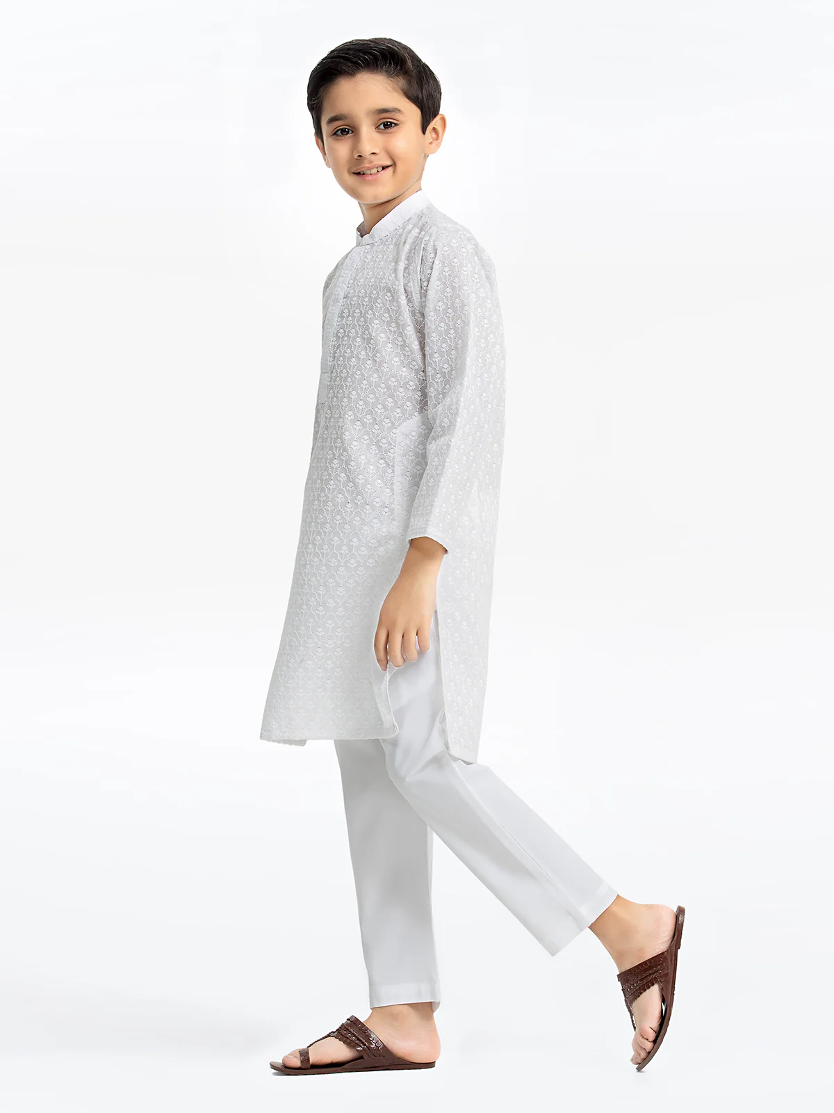 Embroidered Cotton Kurta - EBTK24-3952 - Image 3